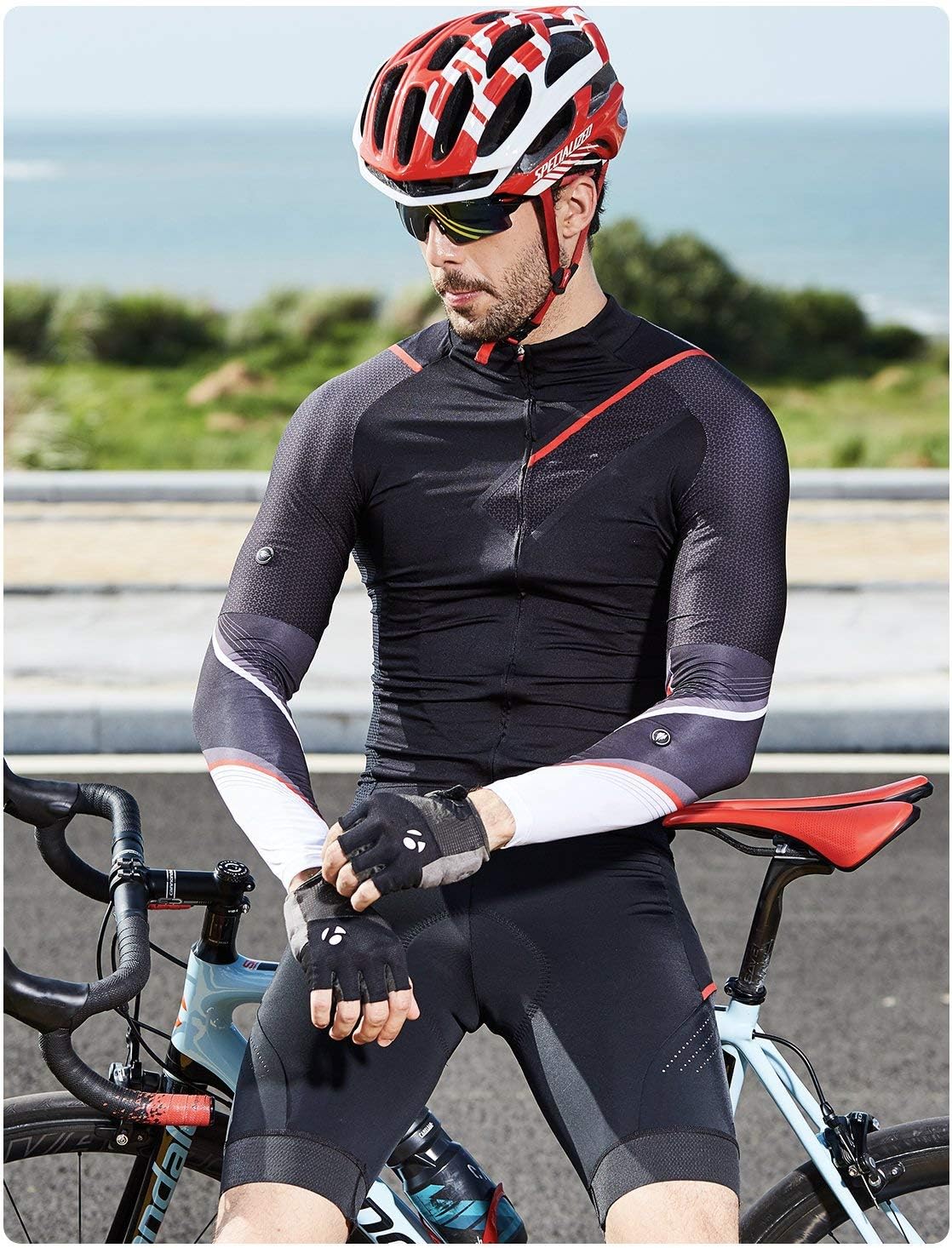 RION Unisex Cycling Running Basketball Compression Sleeves Cover UV Protection Arm Warmers 2 Pairs : Sports & Outdoors