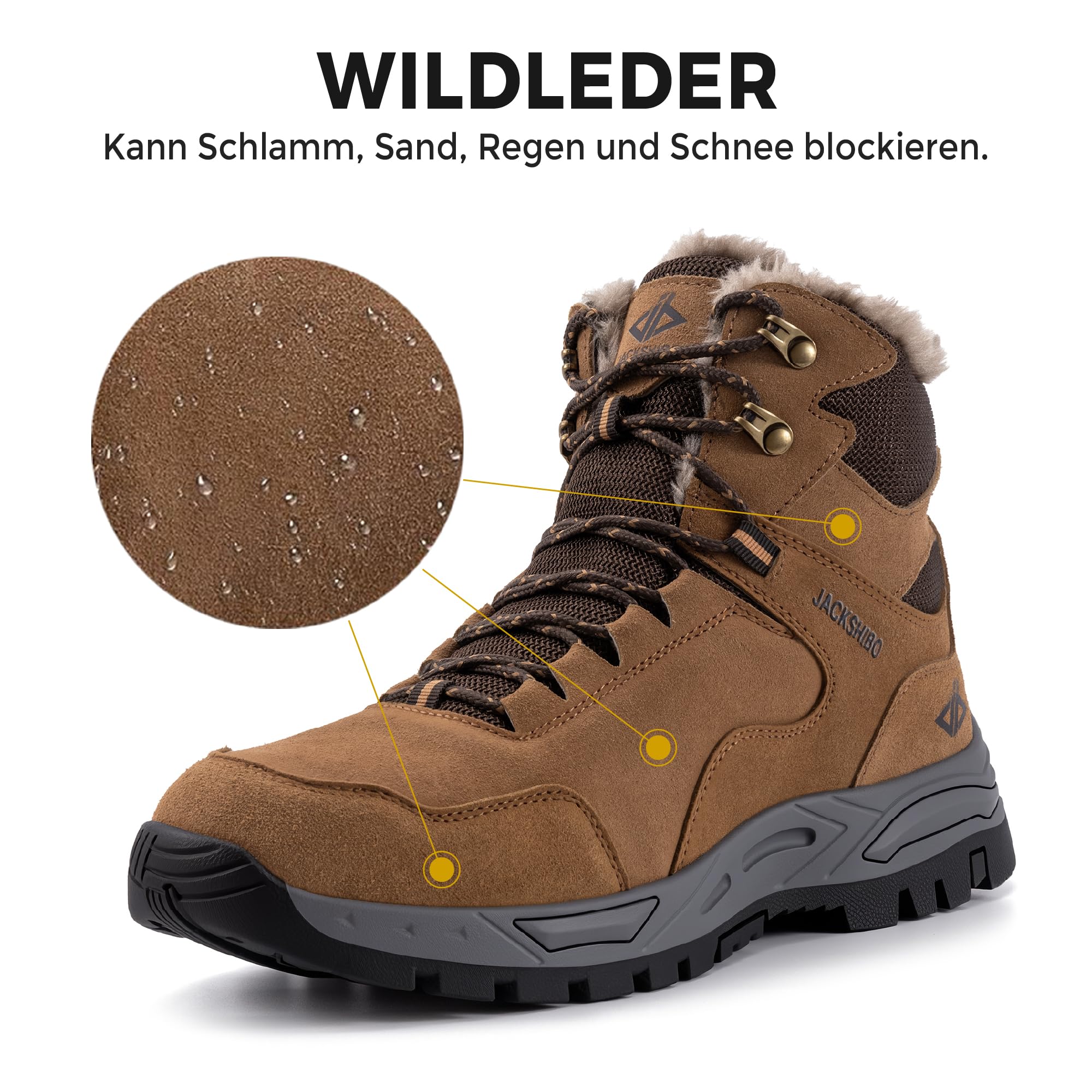 Herren Damen Winterschuhe Winterstiefel Schneestiefel Winter Wanderschuhe | Unisex Winter Schuhe Warme Gefüttert Winterboots Schneeboots Outdoor Wasserdicht Rutschfest Trekking Stiefel