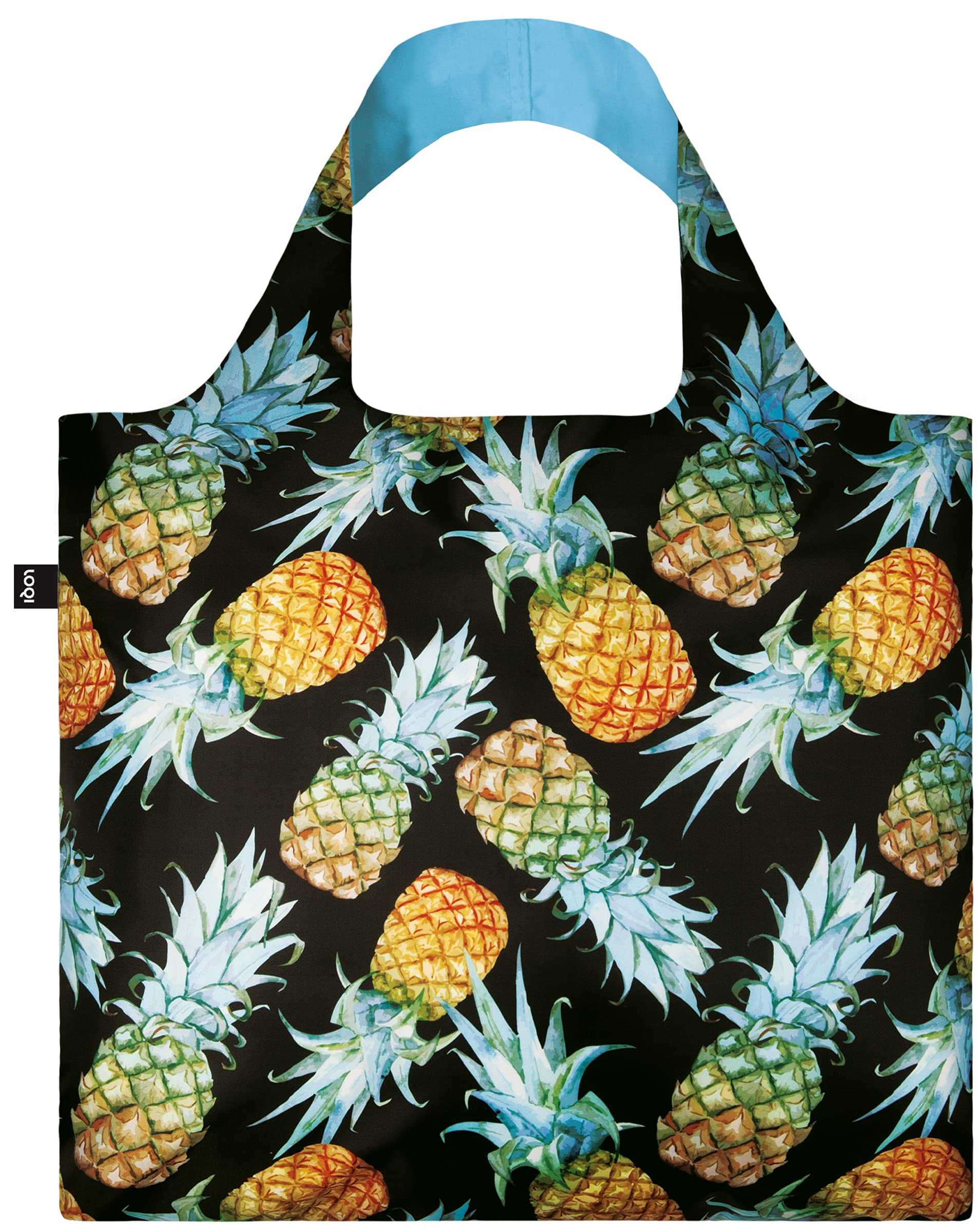 LOQI Juicy Pineapples Reusable Shopping Bag, Multicolor