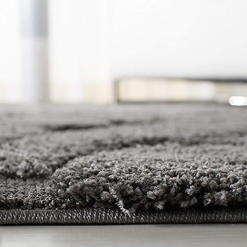 Miniatura 6 de SAFAVIEH - Colección Florida Shag SG455, alfombra afelpada de 2 pies 3 pulgadas x 7 pies, diseño de vides enrolladas y espirales elegantes,