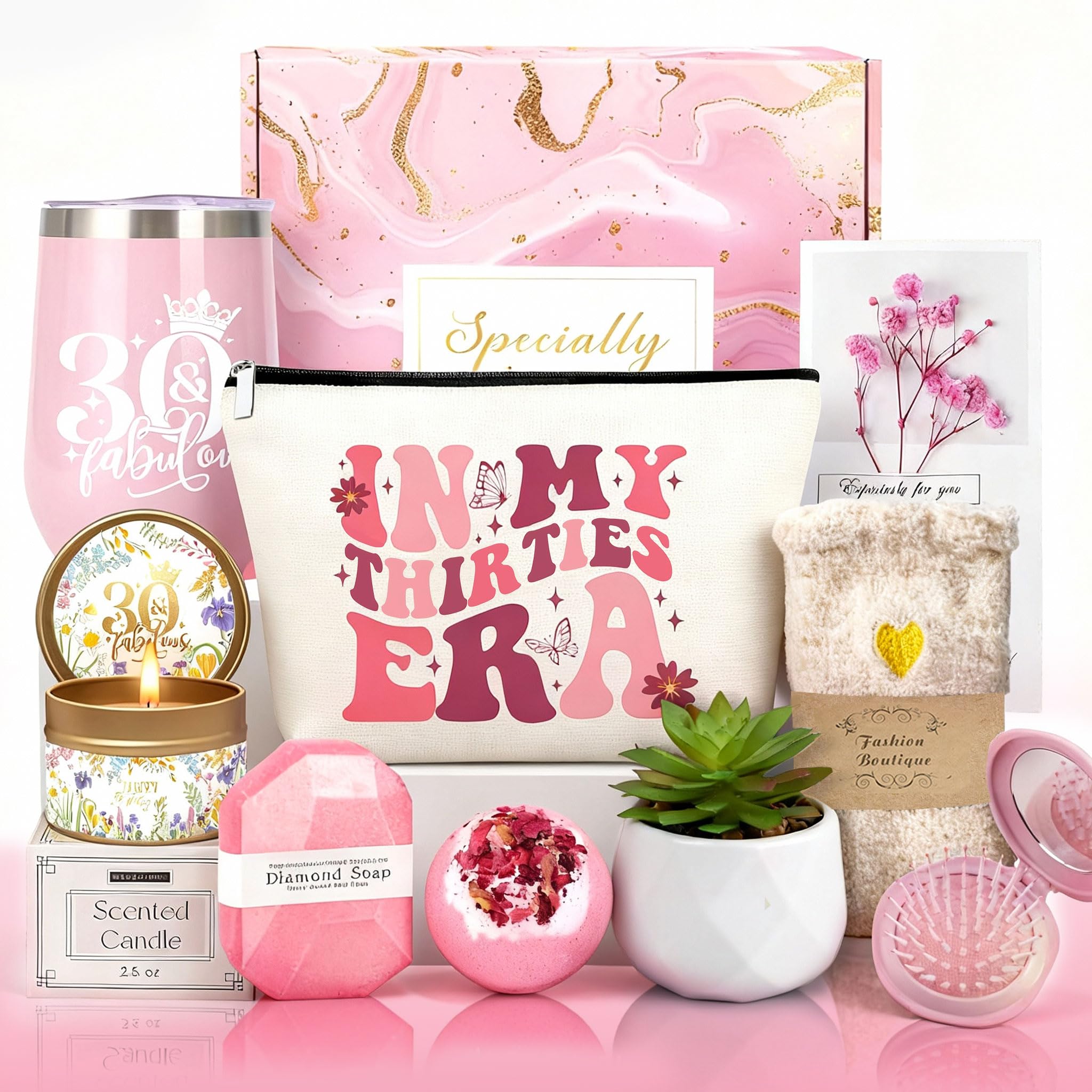 30th Birthday Gifts for women,Happy 30th Birthday Basket Gifts for Women Fabulous 30 Year Old Female Pamper Hamper Ideas,Turning 30 Birthday Gifts,Presents box for Best Friends Sister Wife Mom — image 1