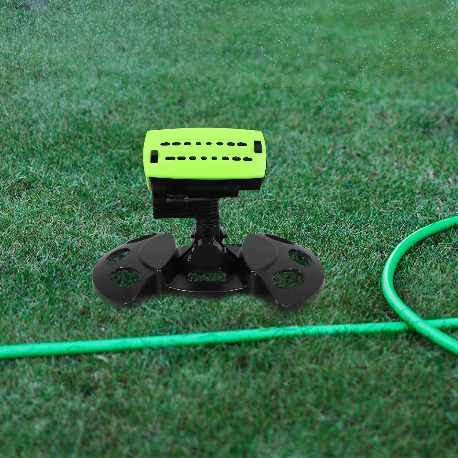 TOYANDONA Arroseur de Jardin Rotatif Automatique en Abs Noir, Système D'arrosage pour Pelouse et Arbres, Couvre Large Surface et Protège Les Plantes Délicates, pour L'irrigation