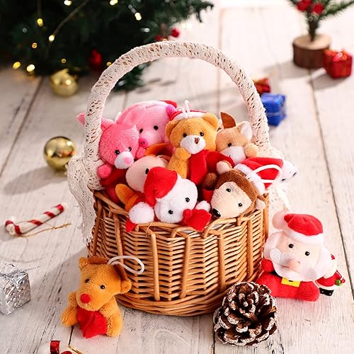 Miniatura 6 de Toyvian Calendario de Adviento de cuenta regresiva, calendario de Adviento de Navidad de 24 días con 24 juguetes de peluche de animales,