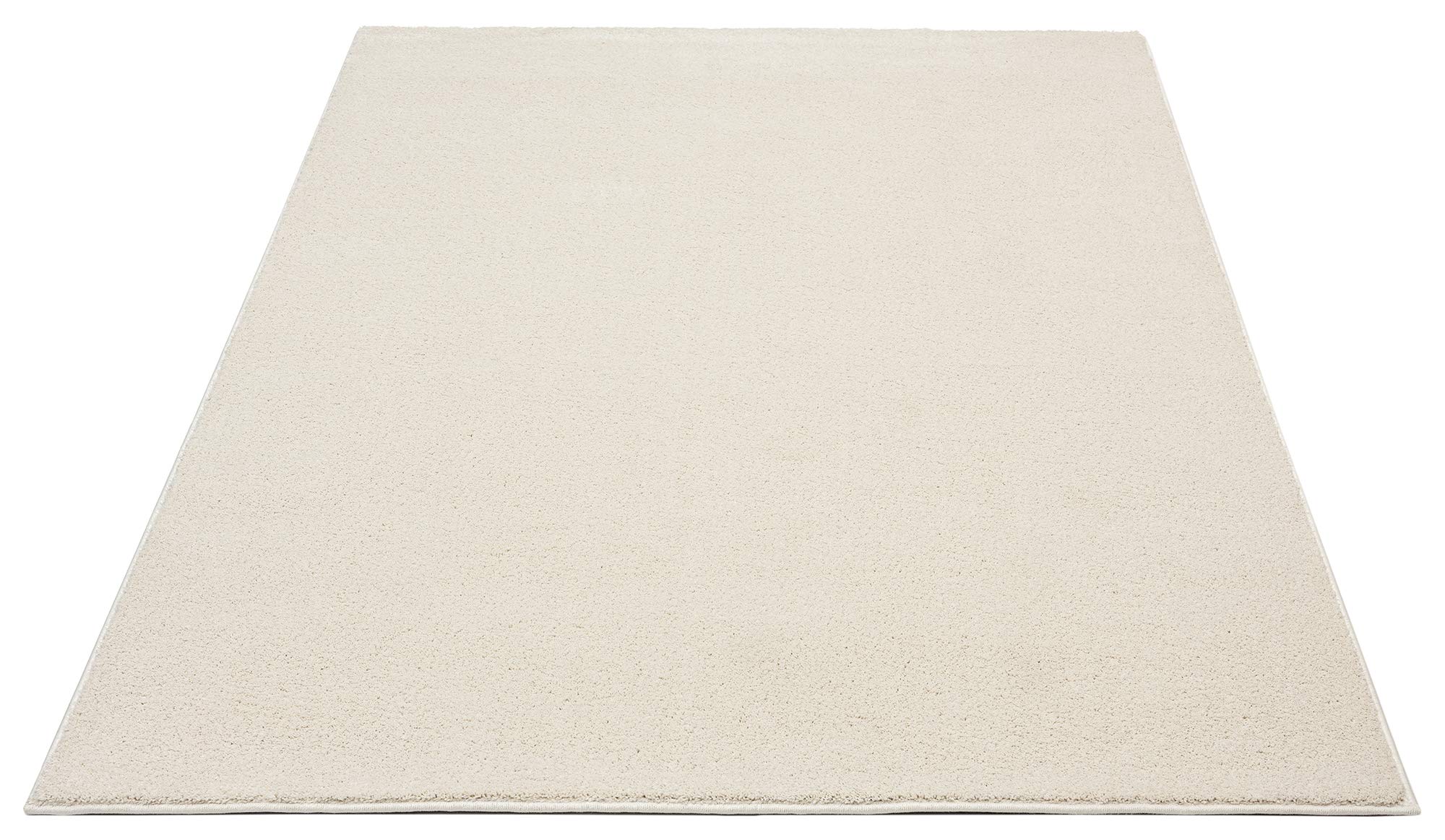 the carpet Marley, Tapis Élégant de Designer, Tapis de Salon, À Poils Courts, Doux, Facile d'entretien, Élégant, Uni, Crème, 200 x 290 cm