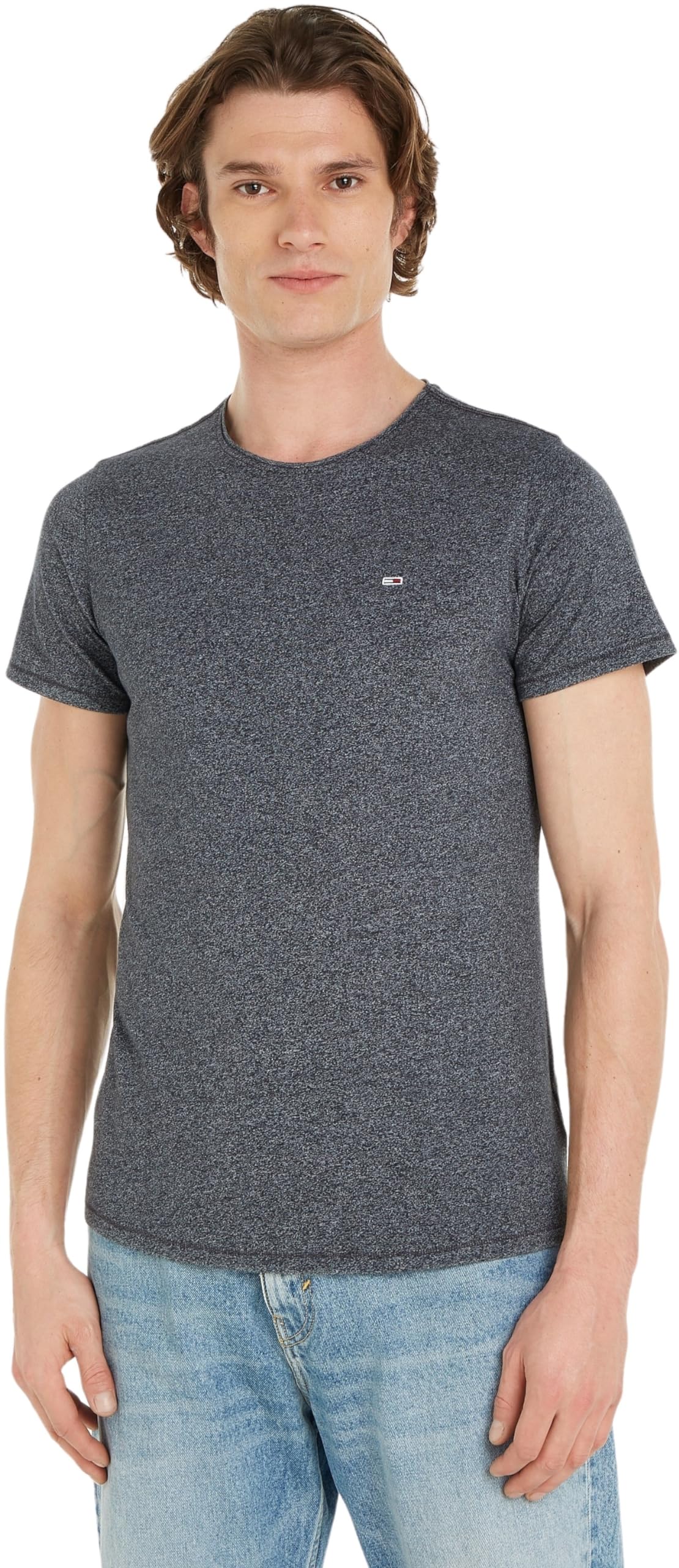 Tommy Jeans Men's Grey (New Charcoal) Tjm Xslim Jaspe C Neck Ext Dm0dm09586, Medium