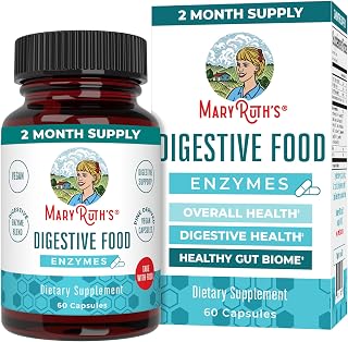 MaryRuth Organics Digestive Enzymes Capsules | Up to 2 Month Supply | Enzyme Supplement for Gut Health Support | Digestion & Immune Support with Amylase | Lipase & Lactase | Vegan | 60 Count