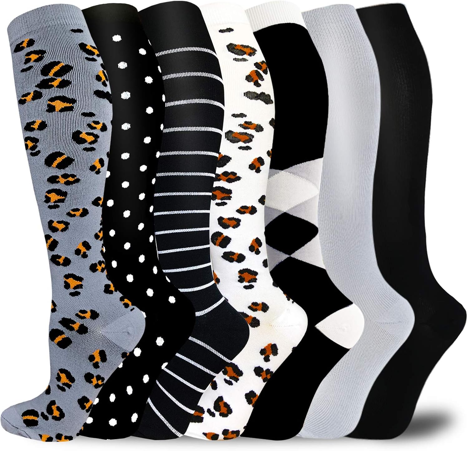 Aoliks Compression Socks for Women & Men Circulation 20-30 mmHg-Best for Running,Nurse,Travel,Cycling,Athletic