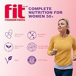 Multivitamins for Women by FIT Foundations™ | Prime Fit Women - 50 Plus | Made in Canada | For Bone Health, Collagen Formation, & Energy Production | Loaded w/Phytonutrients | Vegan | 60 Caplets
