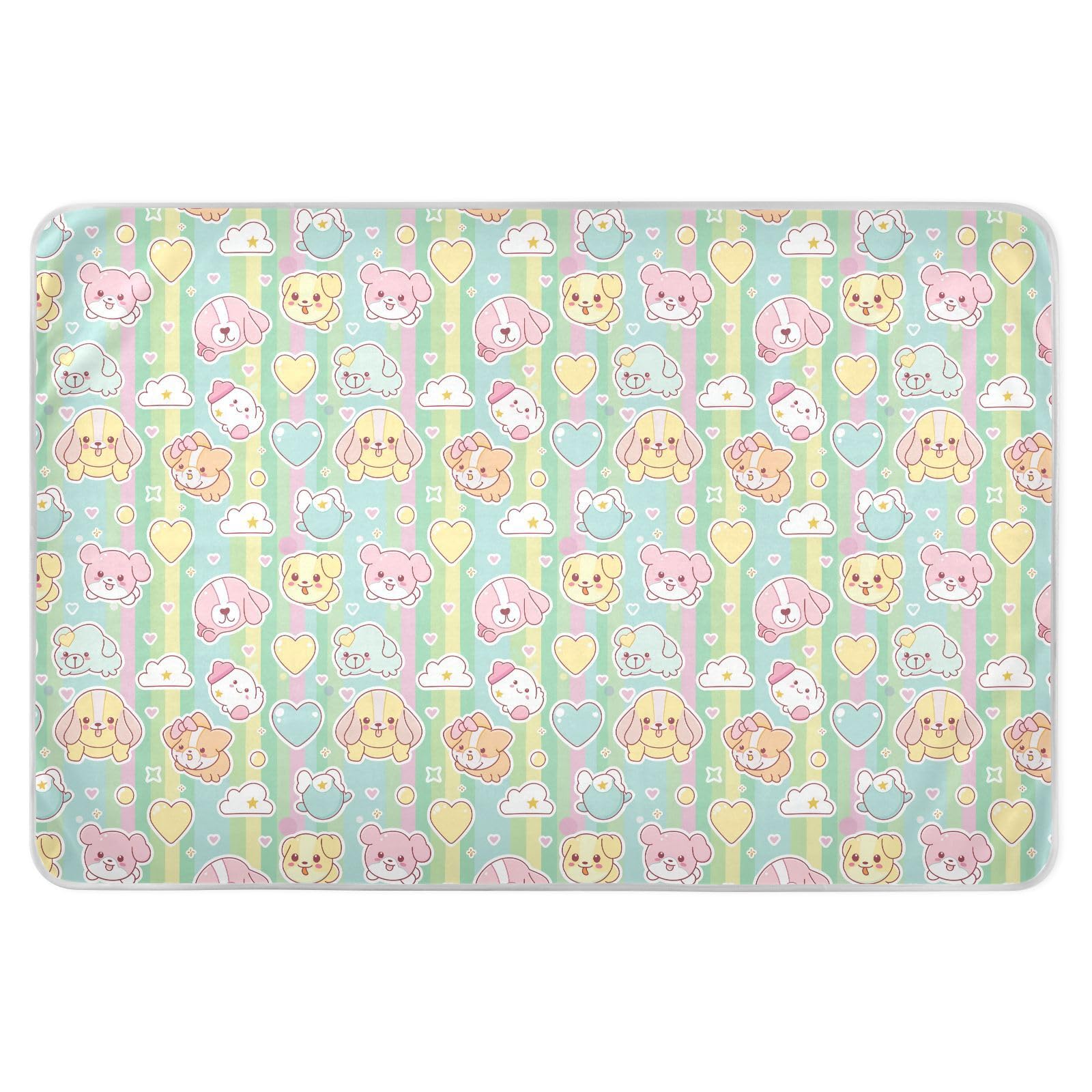 Dogs Cartoon Potty Training Pee Pad Highly Absorbent Bed Wetting Pads Changing Diaper Pads for Kids Adults Pets , 52