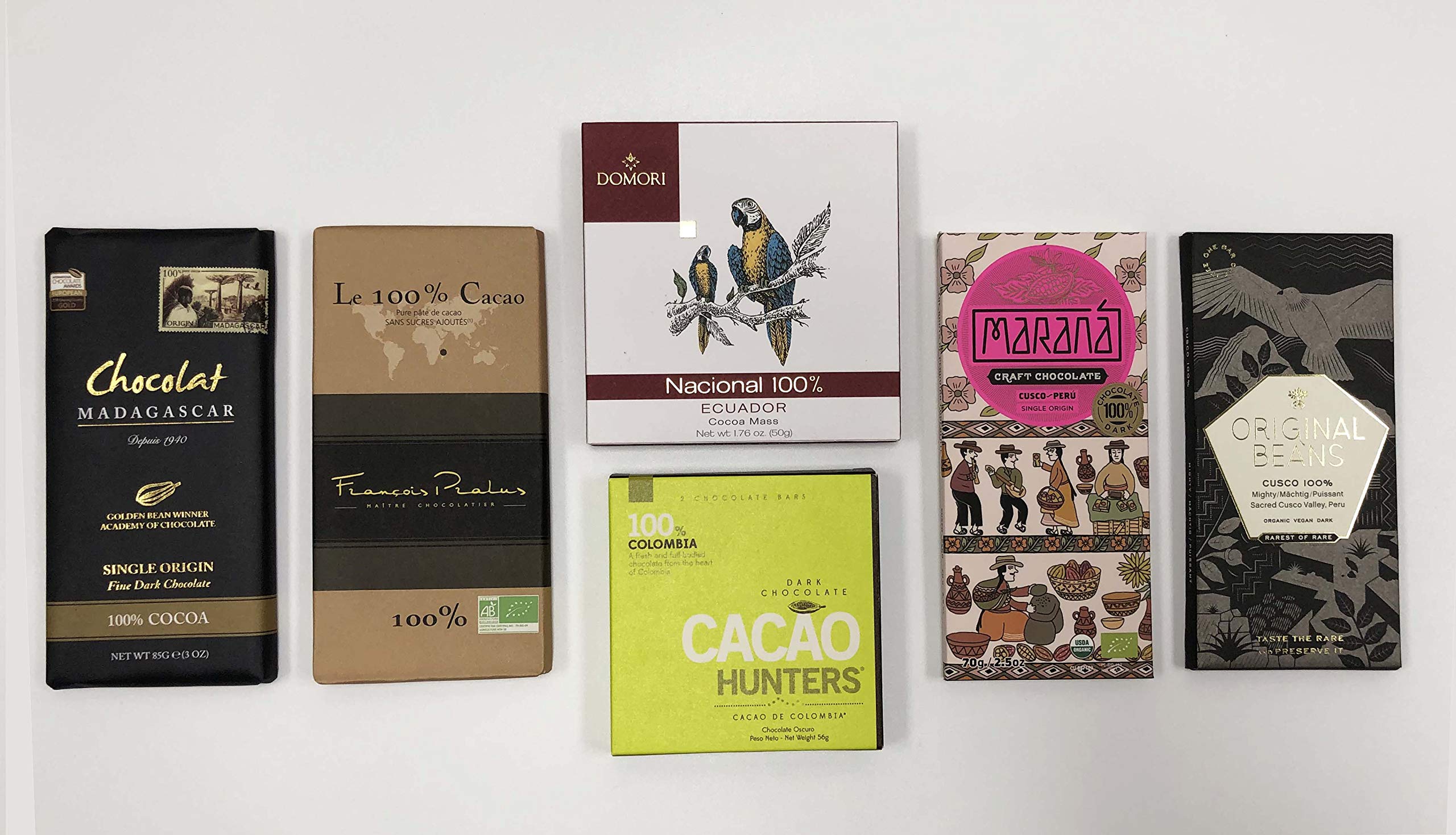 100% Dark Chocolate Bars Pure Cacao Bundle (Vegan, Keto & Paleo Friendly)