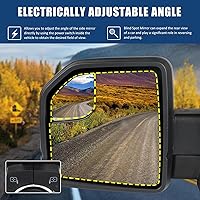 Vista 4 de Conjunto de espejo retrovisor lateral del conductor, compatible con Ford F-150 2015-2020, vidrio eléctrico ajustable y calentado, señal de giro