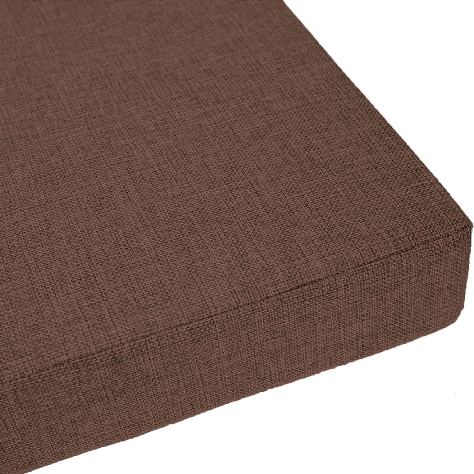 LIWEIREN Double Piping Bench Cushions 44 x 190 cm Soft Replacement Non Slip Bench Seat Cushion with Zipper for Garden Patio Bay Window, Brown