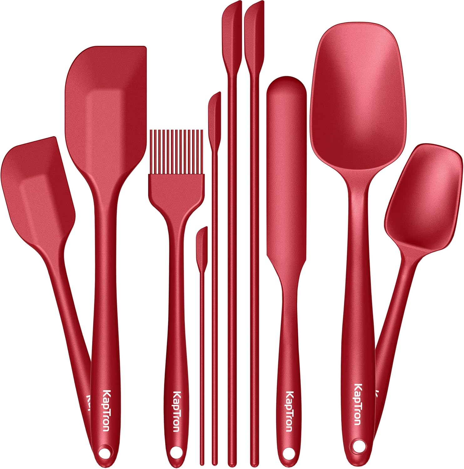 Silicone Spatula Set of 10 include 4 Mini Spatulas, Heat