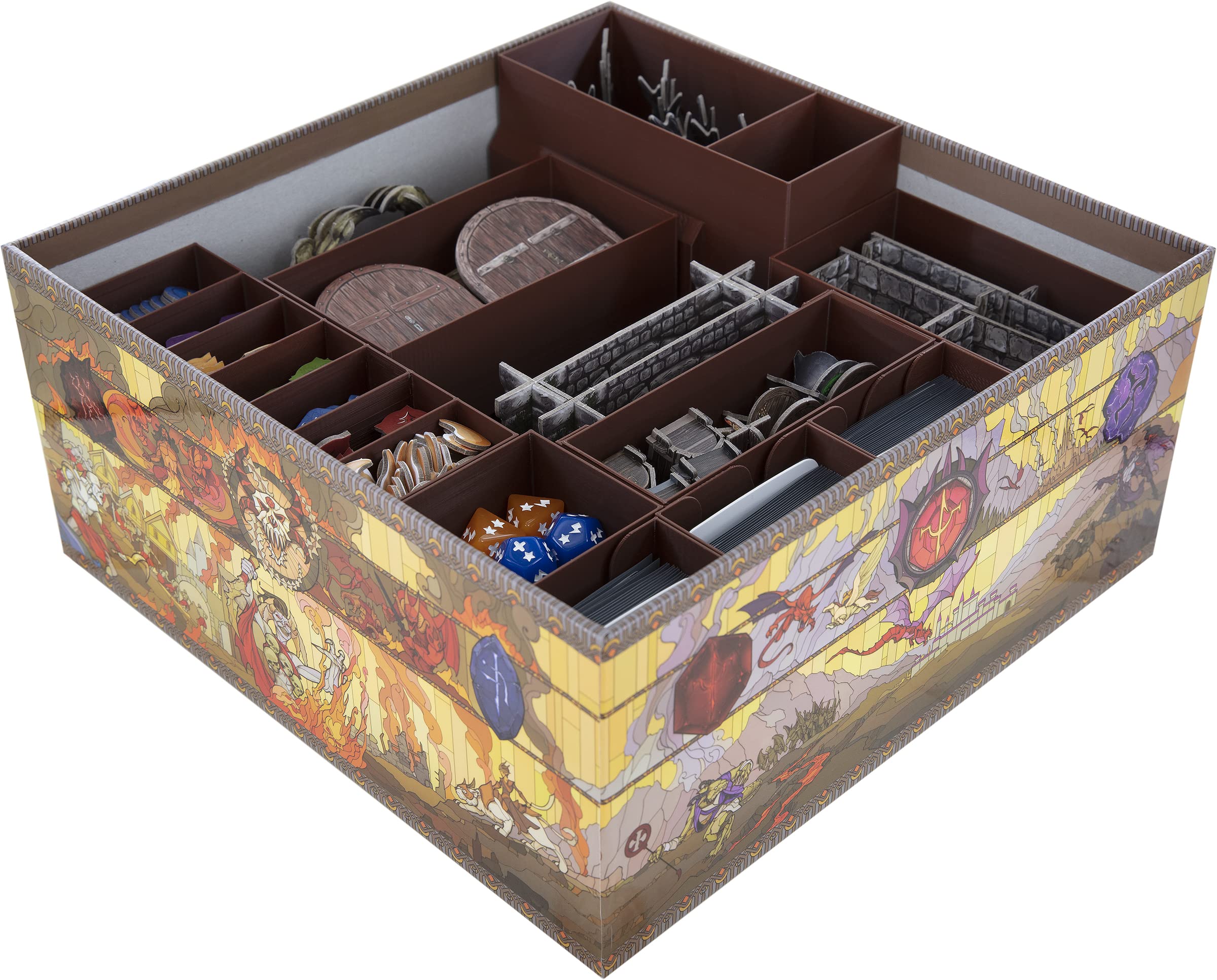 Feldherr Organizer + Set di Schiuma Compatibile con Descent: Legends of The Dark - Scatola del Gioco Principale