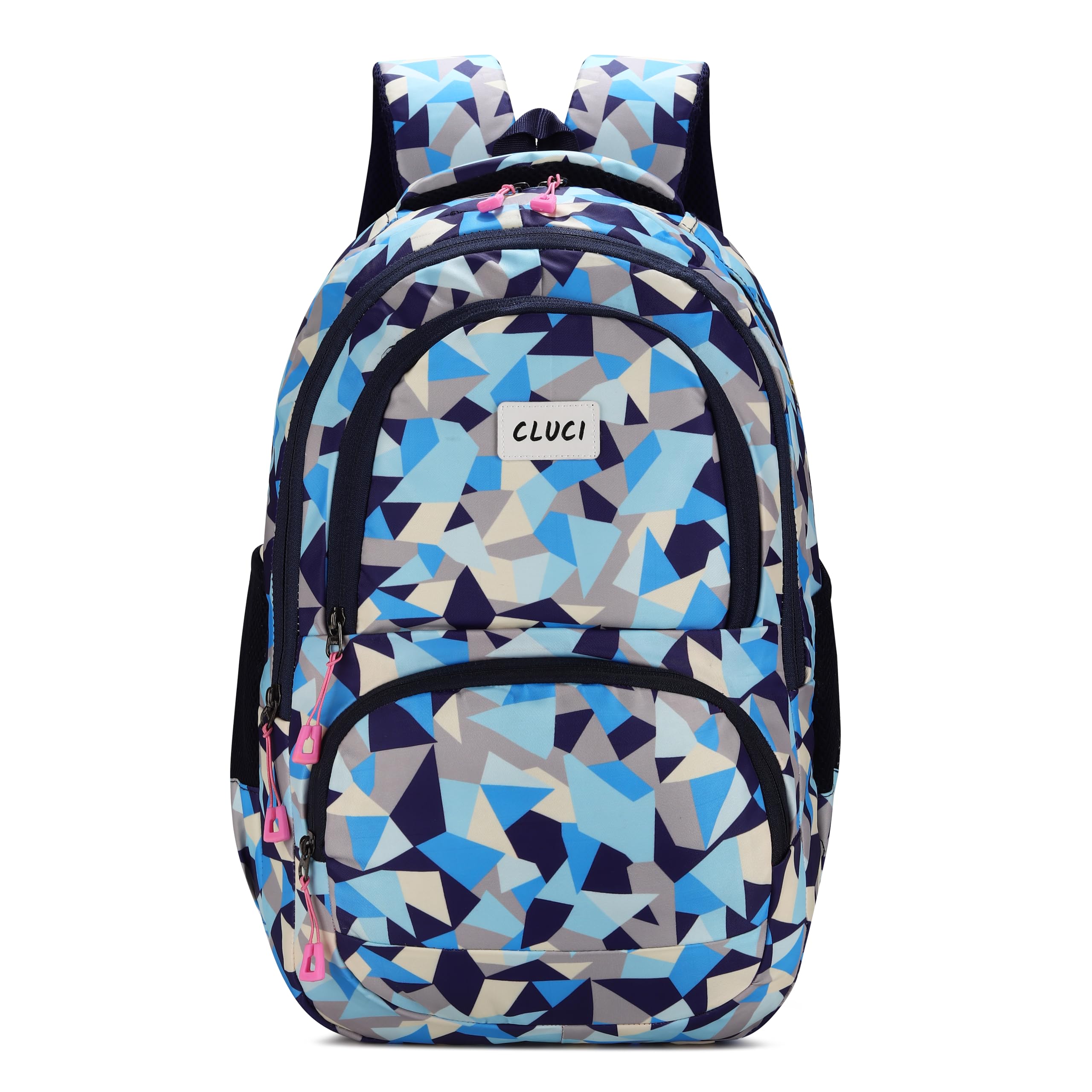 Cluci Pro 35L School Bag for Girls & Boys | College Bag, Office Backpack, Travel Bagback, Tution Daypack For Men & Women Laptop Backpack 15.6 Inch | 3 Compartments Geometric Pattern-image-10