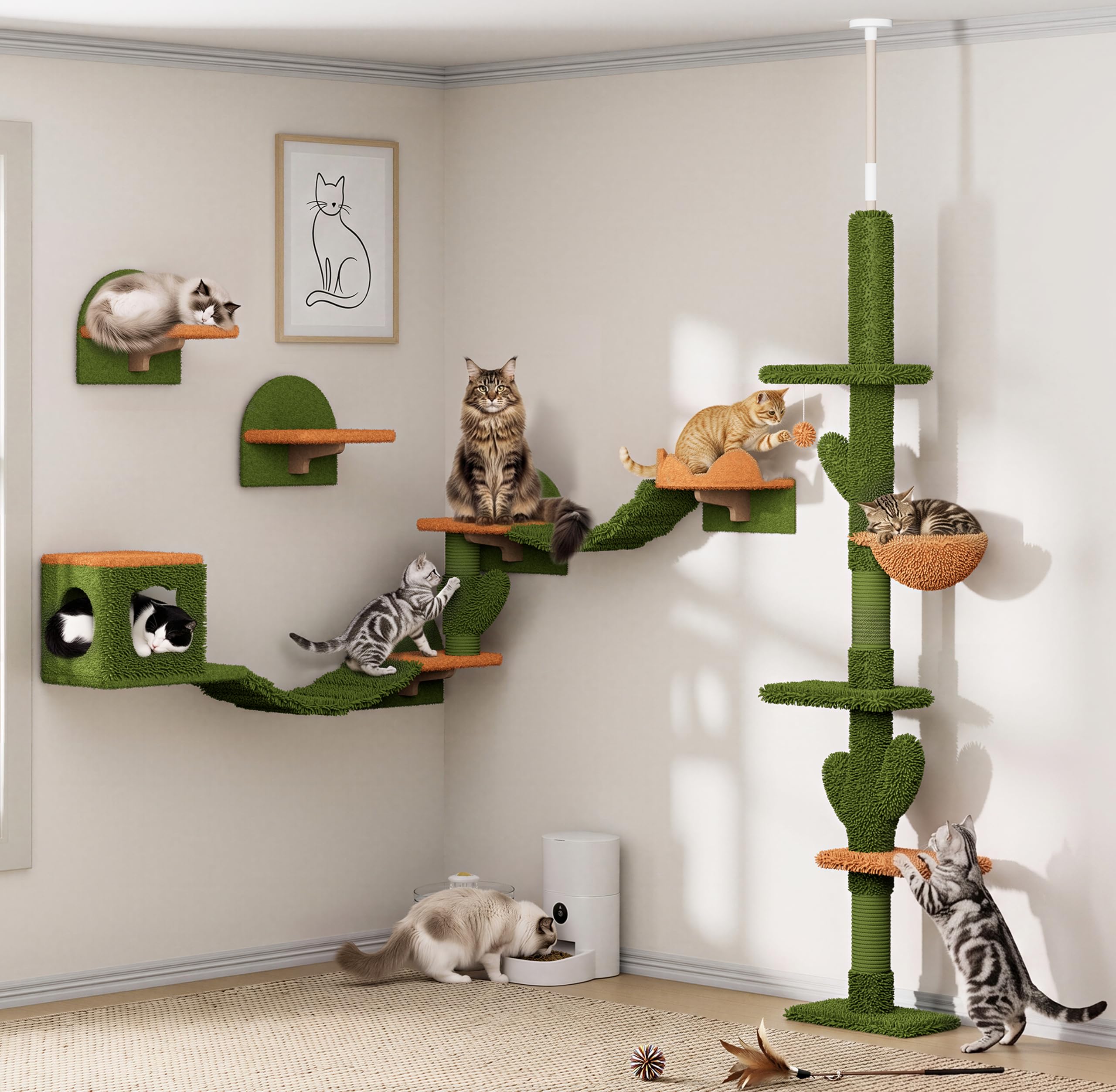 Photo 1 of Homiflex Cactus Cat Climbing Furniture Set