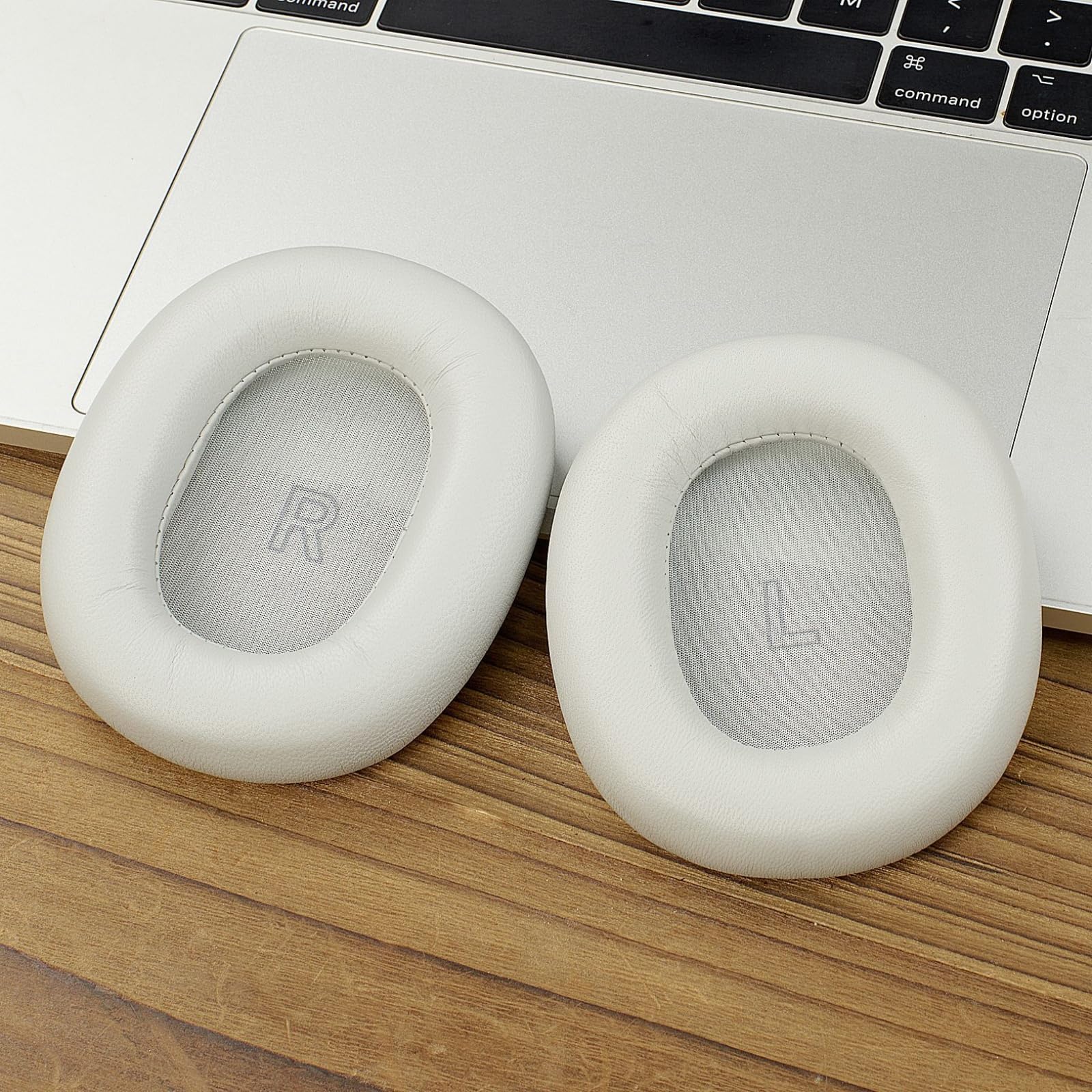 1 par de almohadillas de piel de oveja para orejas de espuma viscoelástica para auriculares H95, cojines de piel de oveja