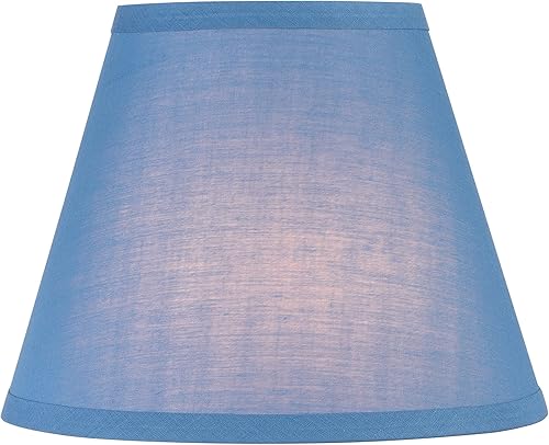 Miniatura 2 de Aspen Creative 58914, Empire Uno - Persiana de lámpara, azul acero, 5 pulgadas superior x 9 pulgadas inferior x 7 pulgadas de altura inclinada,