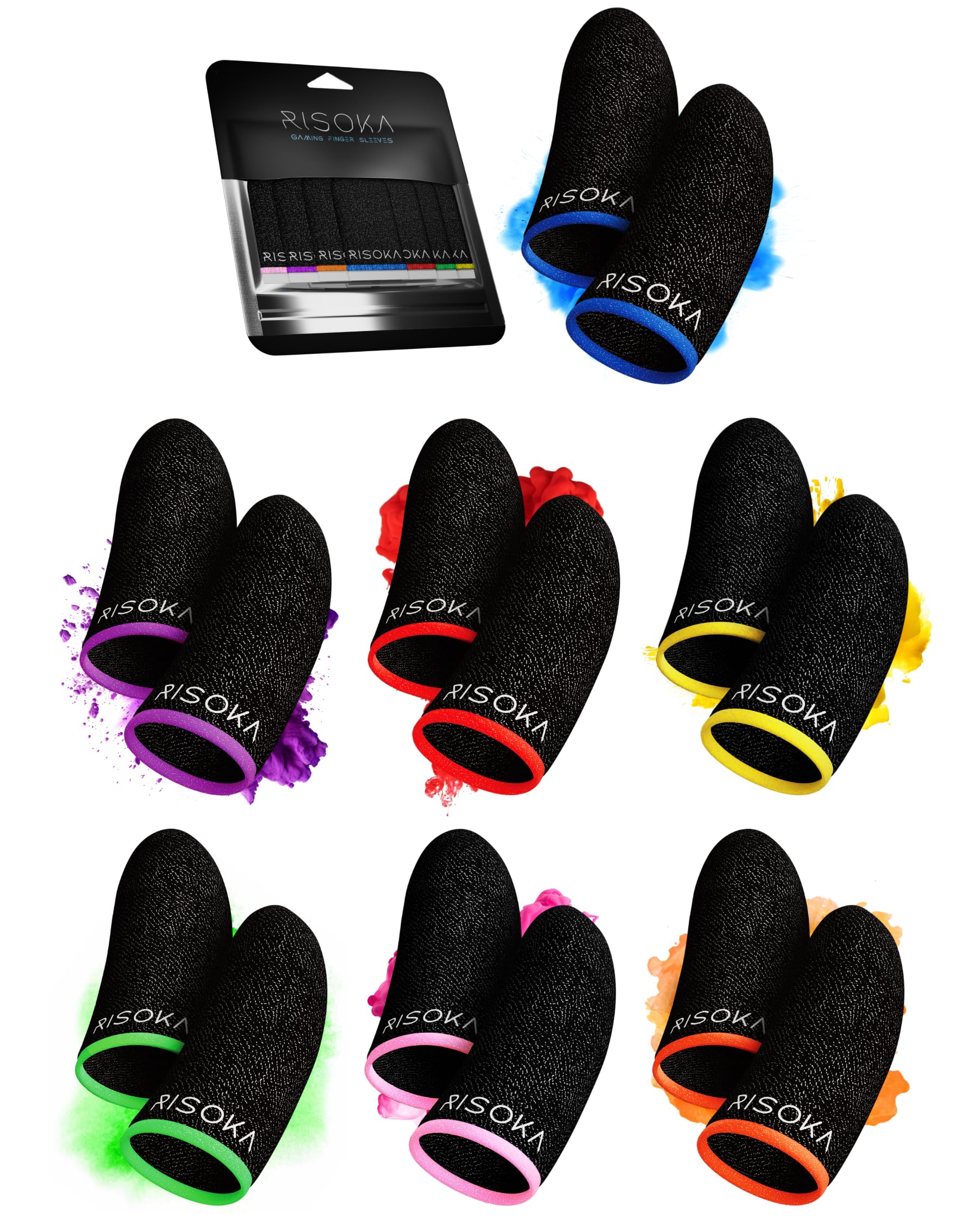 14 Pieces Gaming Finger Sleeves - Perfect Touchscreen Glide