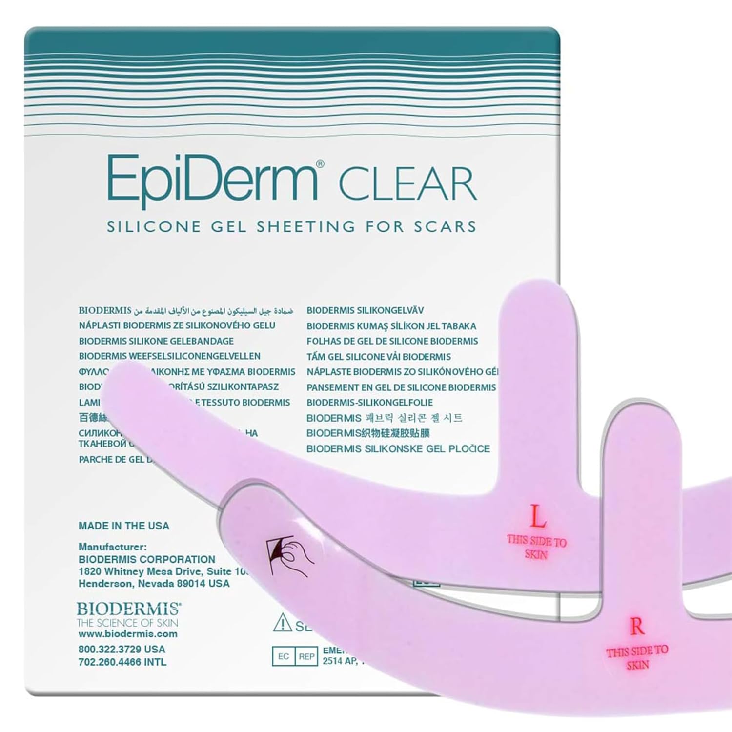 Fita de Silicone Transparente Epi-Derm para Recuperação de Redução de Mama – Design de Âncora para Ajuste Preciso e Suavização de Cicatrizes