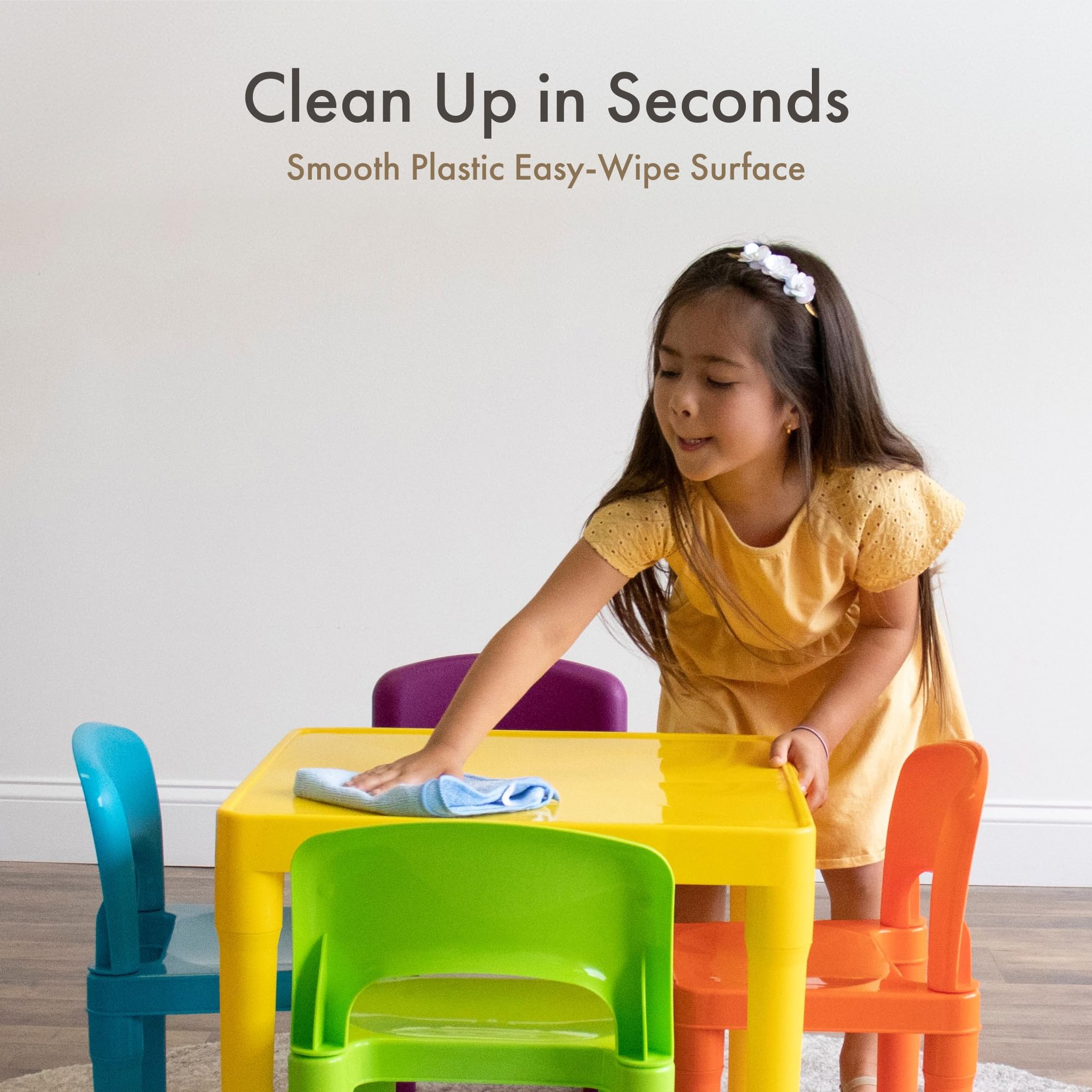 Humble Crew Toddler Table and Chair Set for Kids, Indoor Outdoor, Plastic — Amazon image 4