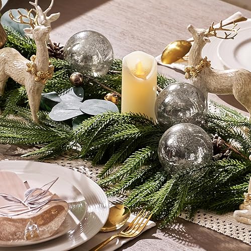 Miniatura 105 de DN DECONATION Deep Red Glass Christmas Ornaments, Set of 9, 3.15' Hanging Christmas Baubles for Xmas Tree Decoration, Wedding Party Gift