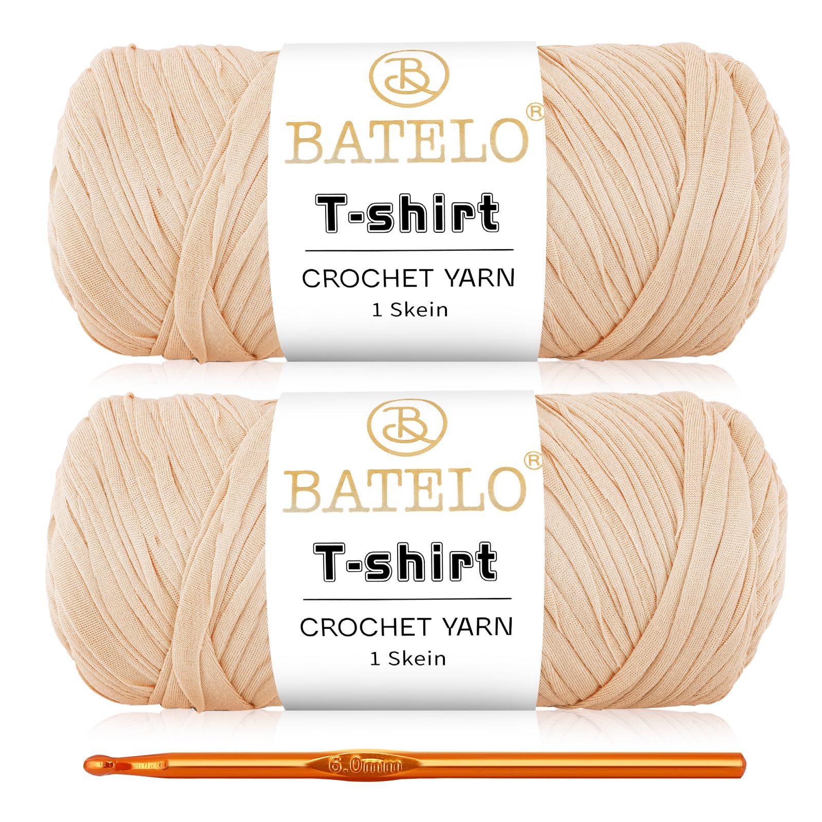 Amazon.com: BATELO 2 Pack Crochet T-Shirt Yarn - High Elastic