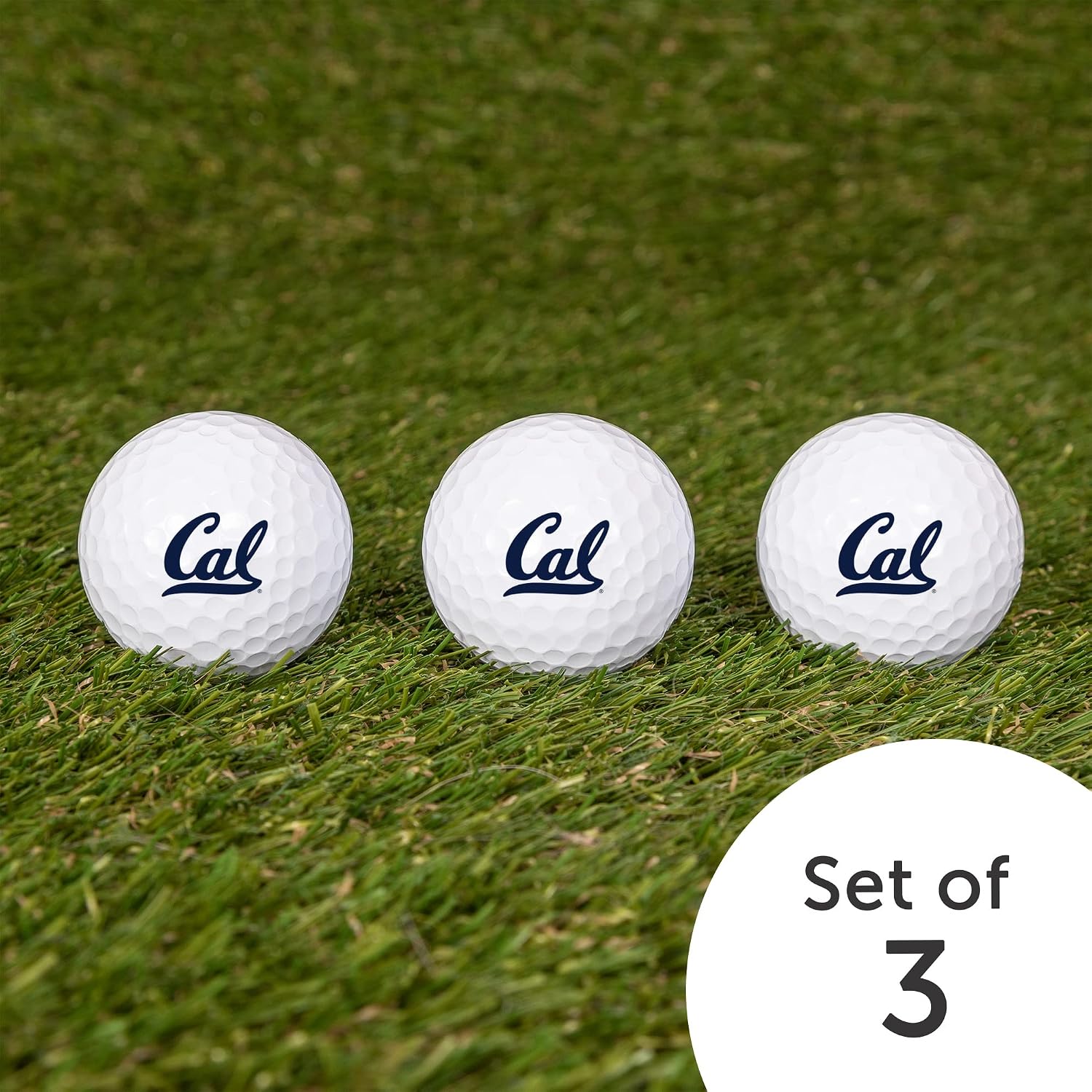 Desert Cactus University of California Berkeley Golf Balls 3 Pack – UC Berkeley Golden Bears Full Color Three – Officially Licensed Sport Team Accessory (Design A)