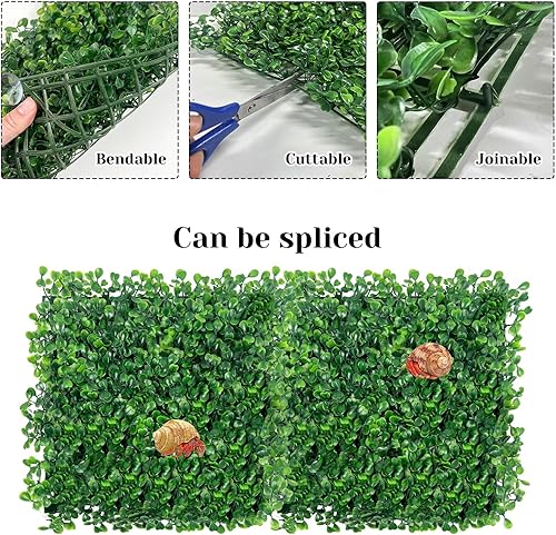 Rainmae 2Pack Faux Grass Mat Fake Turf Hermit Crab Climbing Wall, Hermit Crab Climbing Toys, Plastic Aquarium Plants Lawn Hermit Crab Supplies Climbing and Hide Toy for Gecko Reptile Lizard 10x10 inch(1 Pack)