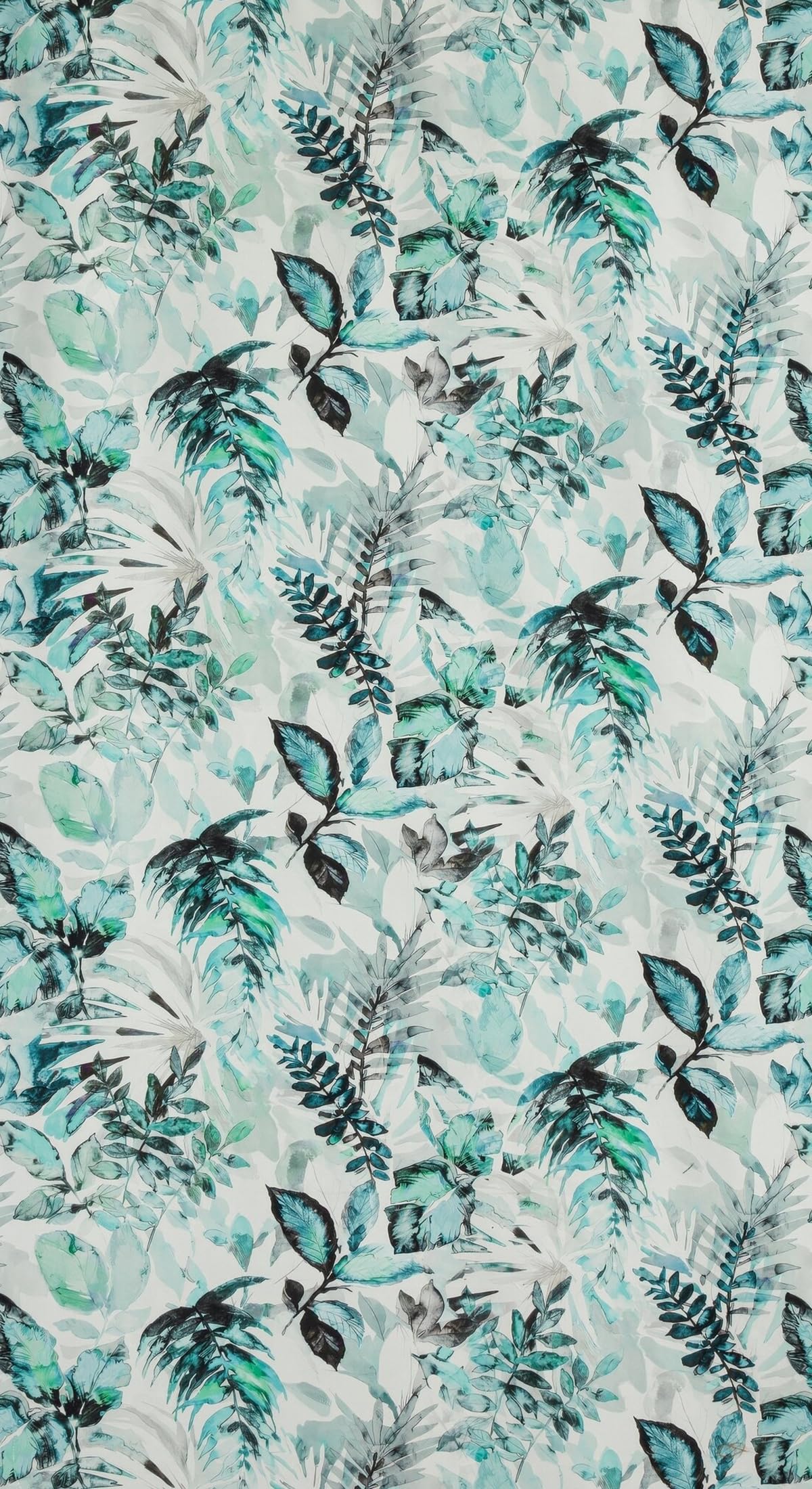 Eurofirany Garden Rideau d'Extérieur à Passe-Tringle, 1 Pièce, Occultant & Imperméable, Protection UV, pour Balcon Terrasse Pergola, 155x200 cm (L x H), Motif Vert