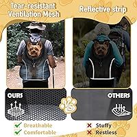 Vista 2 de WOYYHO Mochila Transportadora para Mascotas Perros, Mochila Frontal para Perros Pequeños, Mochila de Viaje para Perros de Malla Ventilada