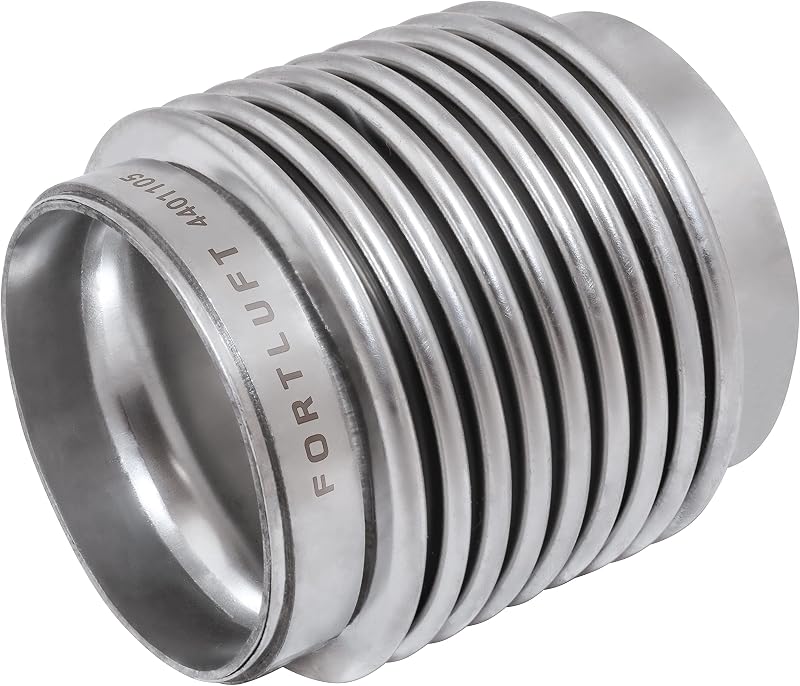 Conector flexível do escapamento FORTLUFT em aço inoxidável 3 x 2,25 cm – 1 unidade