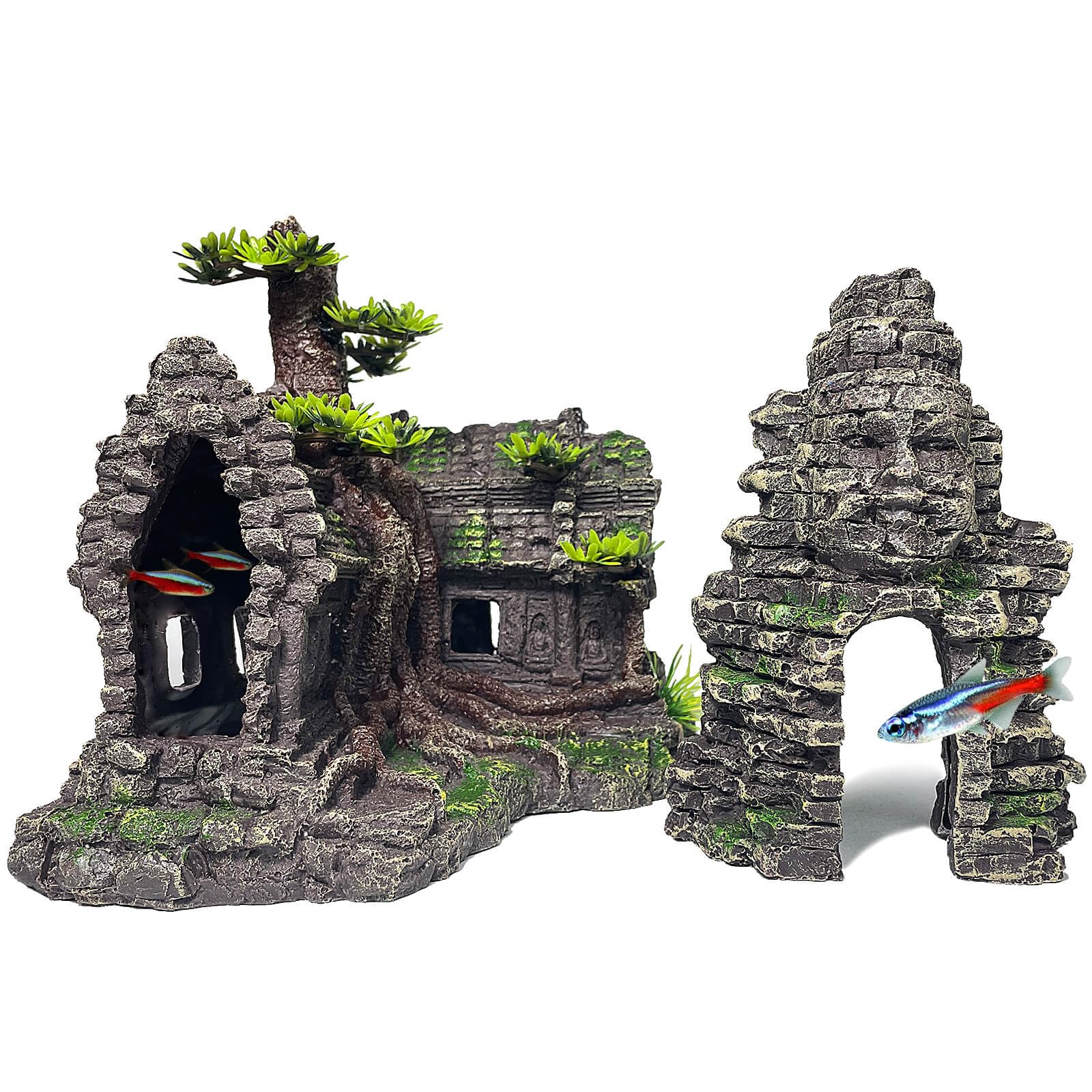 Photo 1 of MUWAM Aquarium Decor - Tree House Cave Fish Tank Ornament