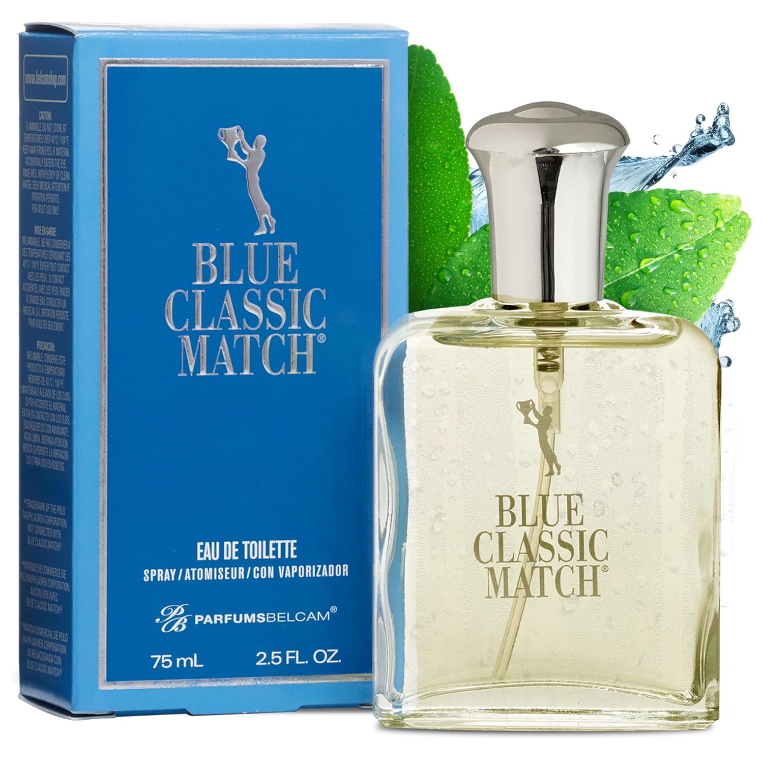 PB ParfumsBelcam CM Deep Blue Eau de Toilette Spray for Men – Fresh Aquatic Citrus Cologne with Bergamot, Marine Notes & Musk – Clean Masculine Scent, Affordable Everyday Cologne, 2.5 Fl Oz