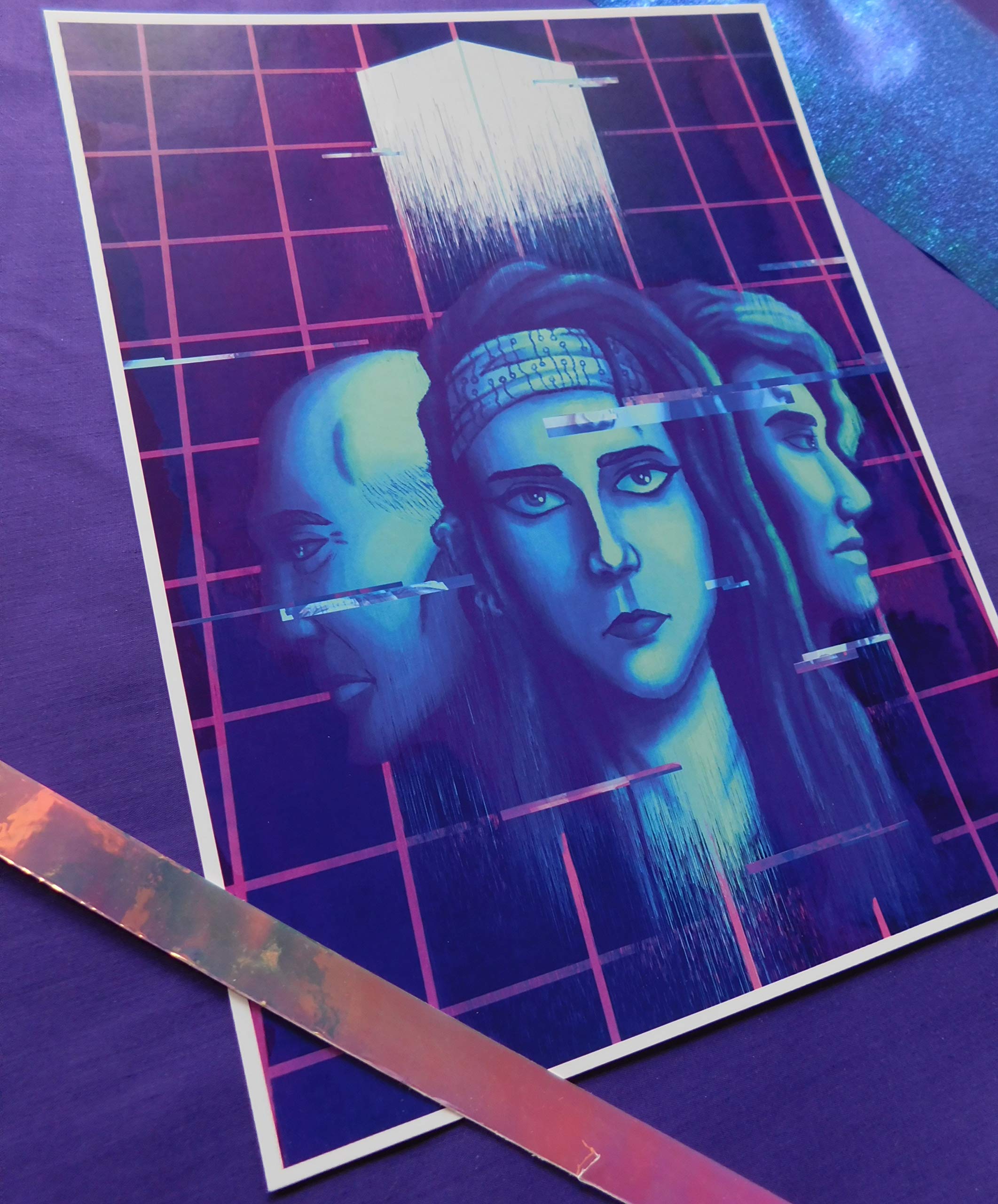 Obscure Opus Faces of Wintermute Neuromancer 8.5x11 Original Art Print :  Amazon.co.uk: Home & Kitchen