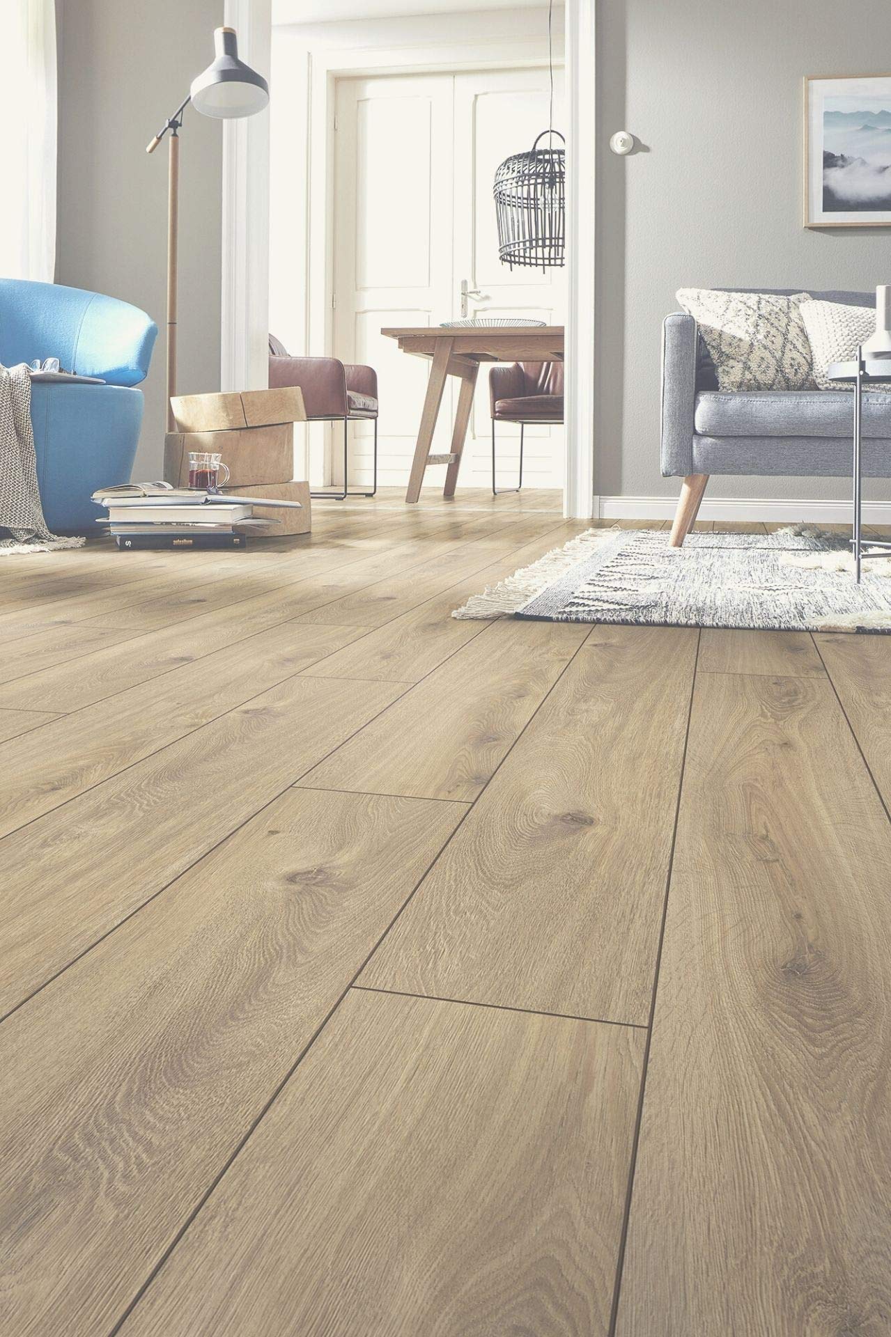 Laminato Pavimento Flottante AC4 Bisellato, Kronotex, Rovere Chiaro, Spessore 8mm, Scatola 2,131m²