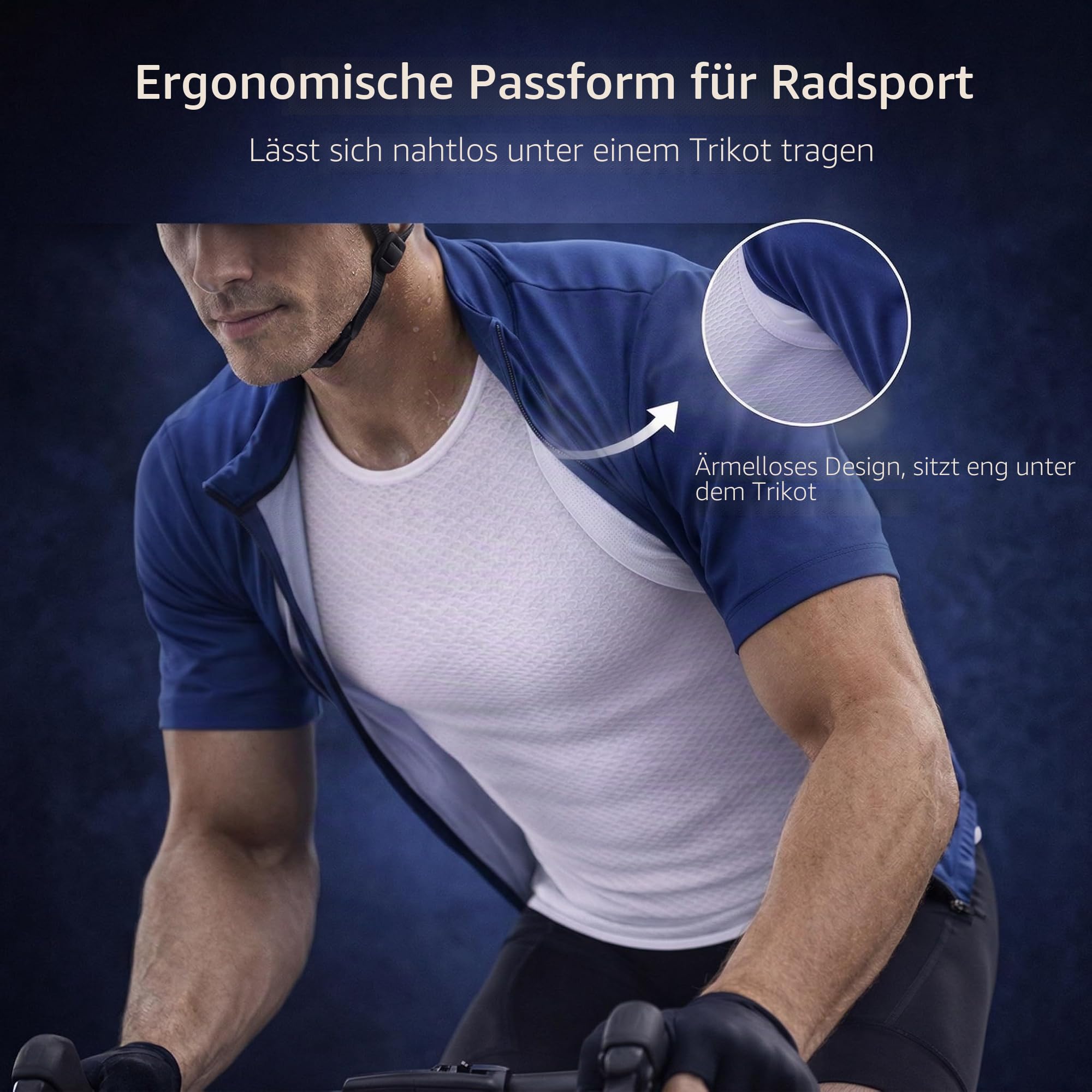 Przewalski Radtrikot Herren, Atmungsaktiv Baselayer Herren, Fahrradtrikot Herren für Laufen und Radfahren