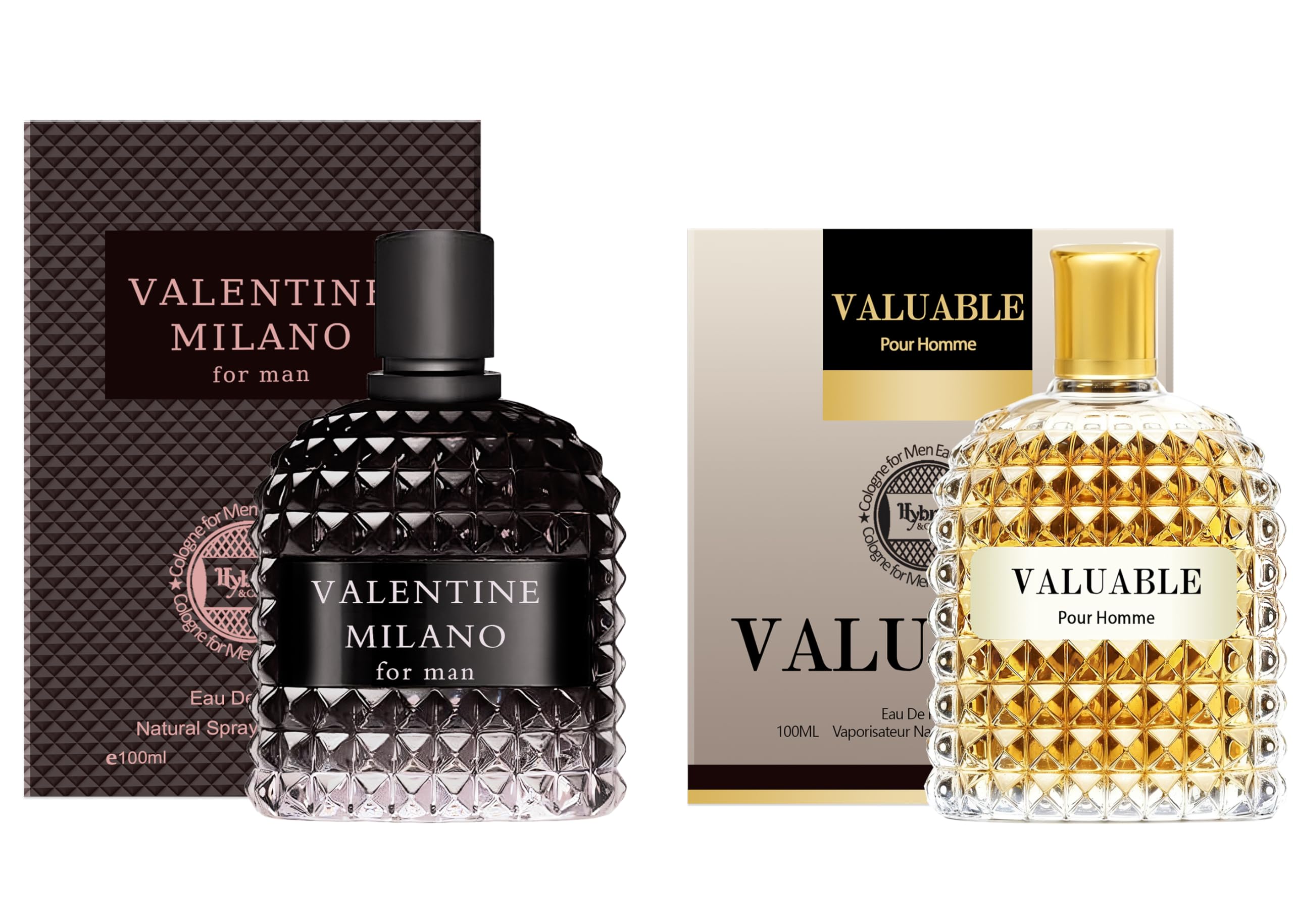 Hybrid & Company Mens 2 Pcs Distinctive Eau De Perfum Vaporisateur Natural Spray