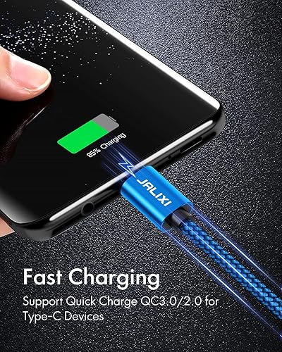 Miniatura 4 de JALIXI Cable USB C largo de 20 pies  19.7 ft, cable USB A a USB C de carga rápida, cable de carga tipo C trenzado para iPhone 15, Galaxy, Pixel,
