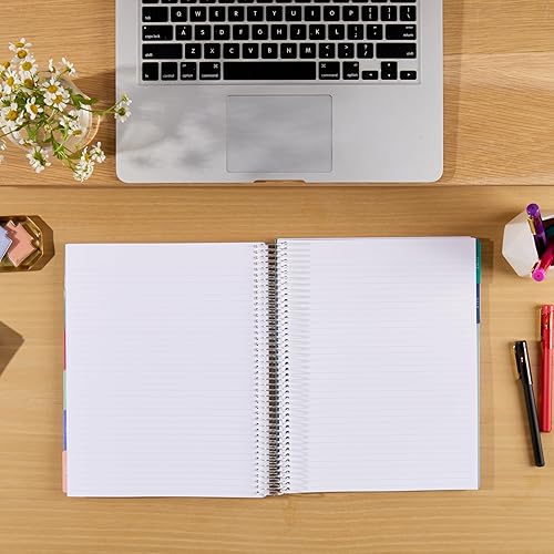 Miniatura 6 de Agenda mensual en espiral de 8.5 x 11 (enero de 2026 a diciembre de 2026)  Cubierta clásica hexagonal, tema hexagonal, bobina de platino