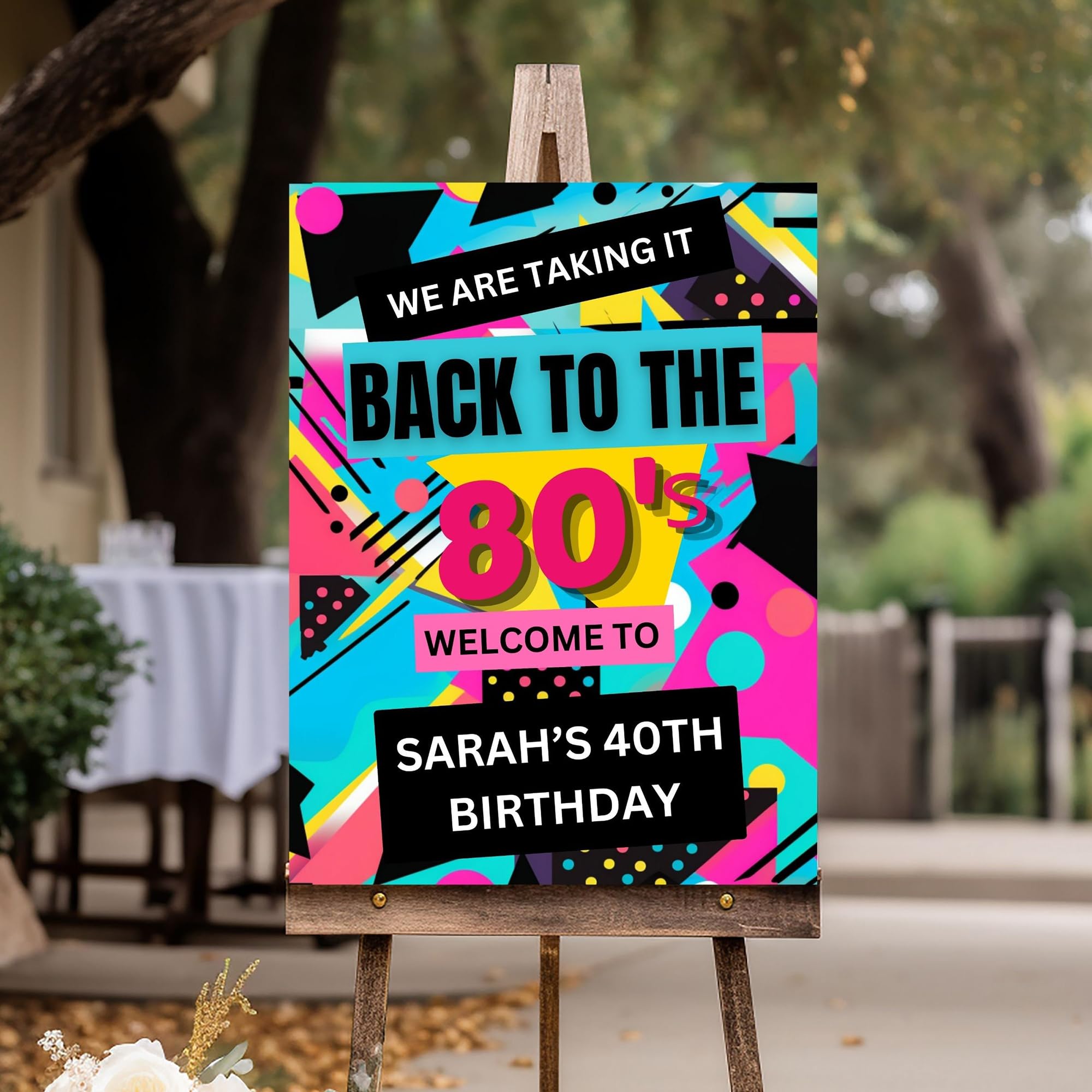 Amazon.com: 80S Party Welcome Sign, Back To The 80S, Throwback