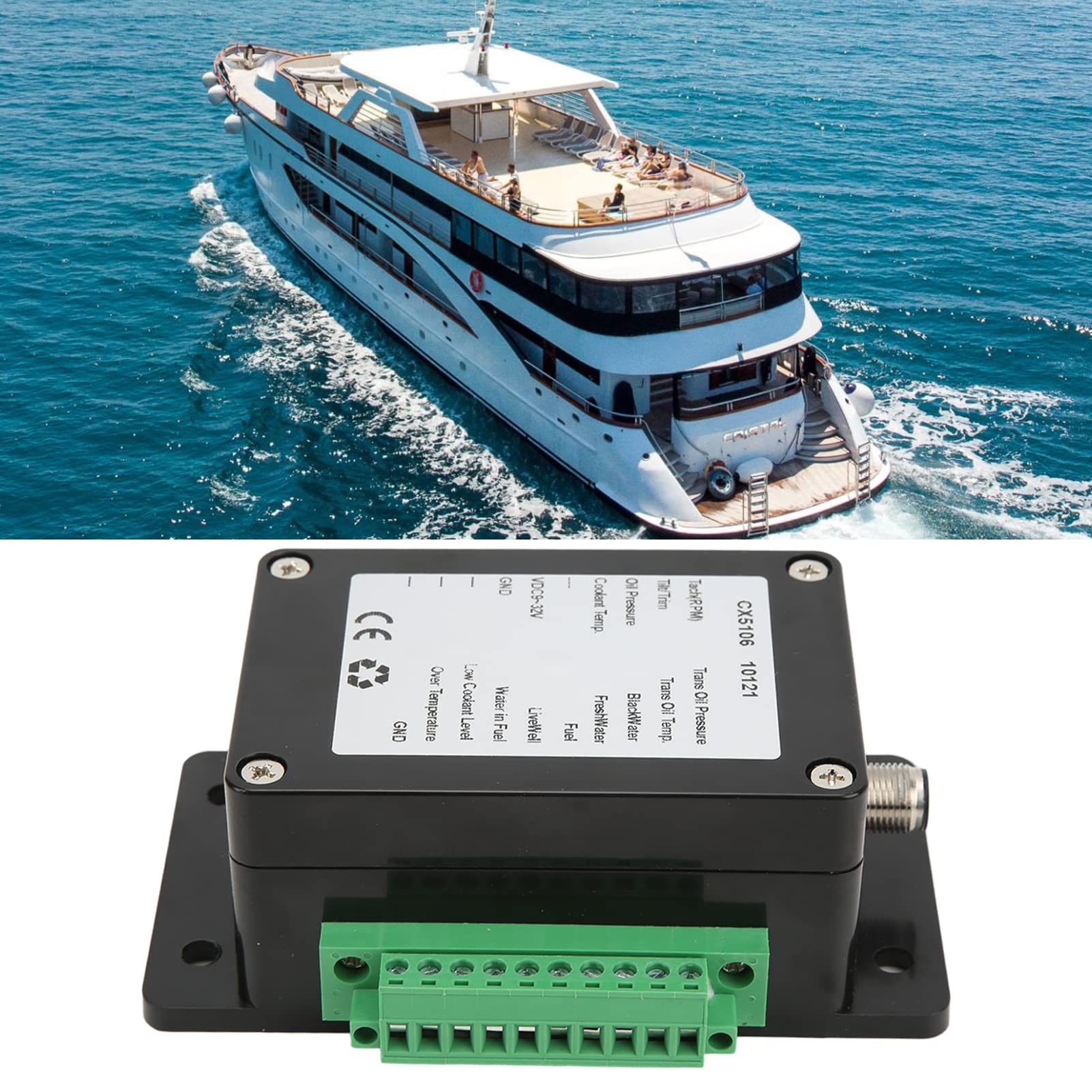Scatola convertitore NMEA 2000 Fino a 13 sensori Convertitore marino impermeabile per barca Yacht Alimentazione 9-32 V
