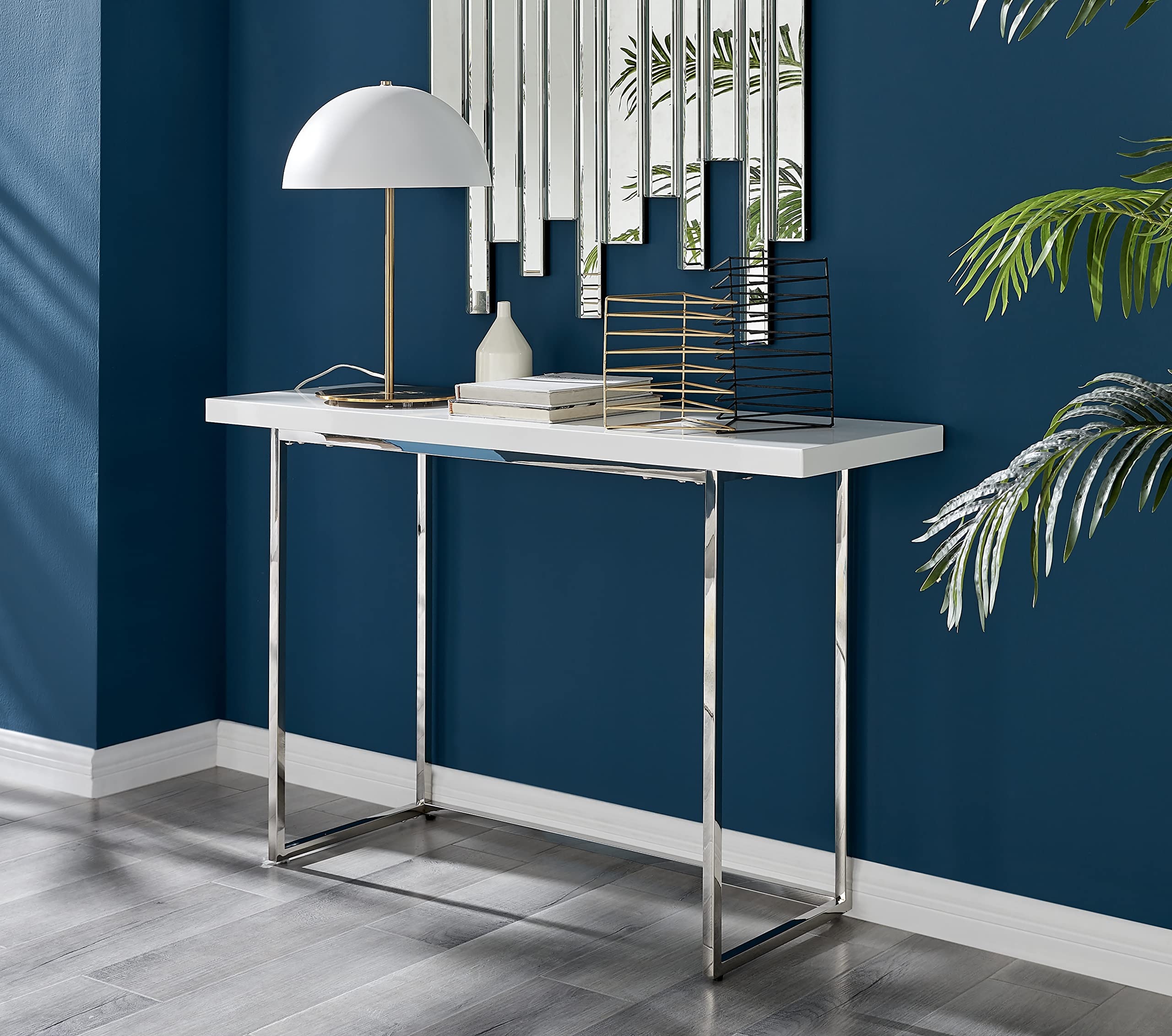 Buy Furniturebox UK Kylo White High Gloss Rectangular Console Table