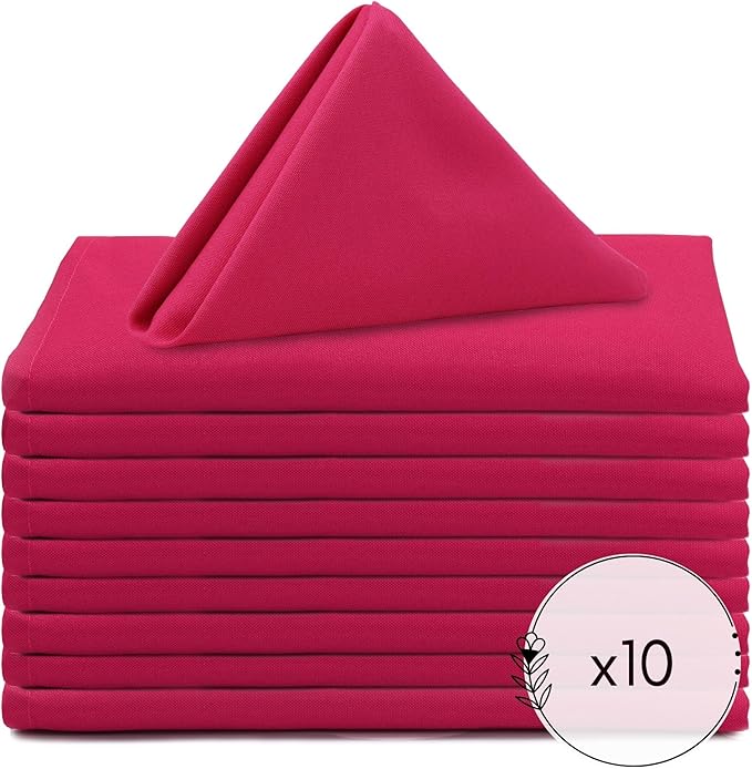 Servilletas de Tela Poliéster 50.8 x 50.8 cm Pack de 10 Fuchsia miniatura 6