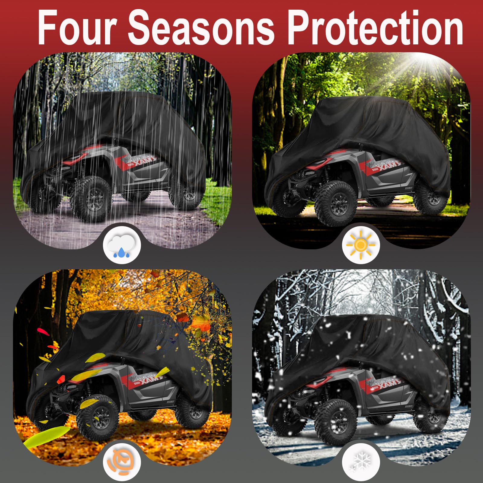 NEVERLAND UTV Cover - Waterproof UV Proof For Yamaha Rhino 450 660 700 - 290x150x190cm