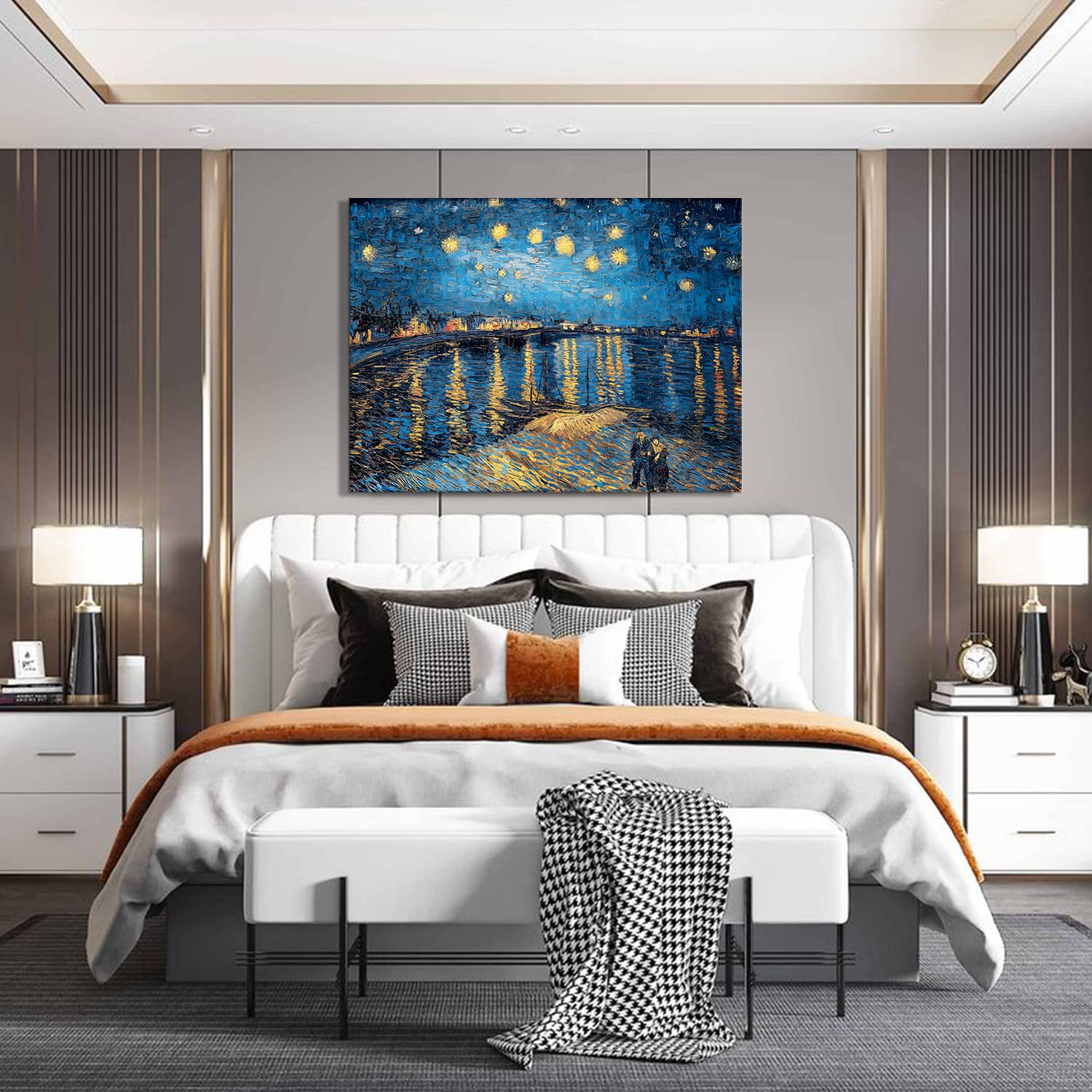 Amazon｜アートパネル ゴッホ 星月夜 抽象画 ひまわり 絵画 油絵風景画