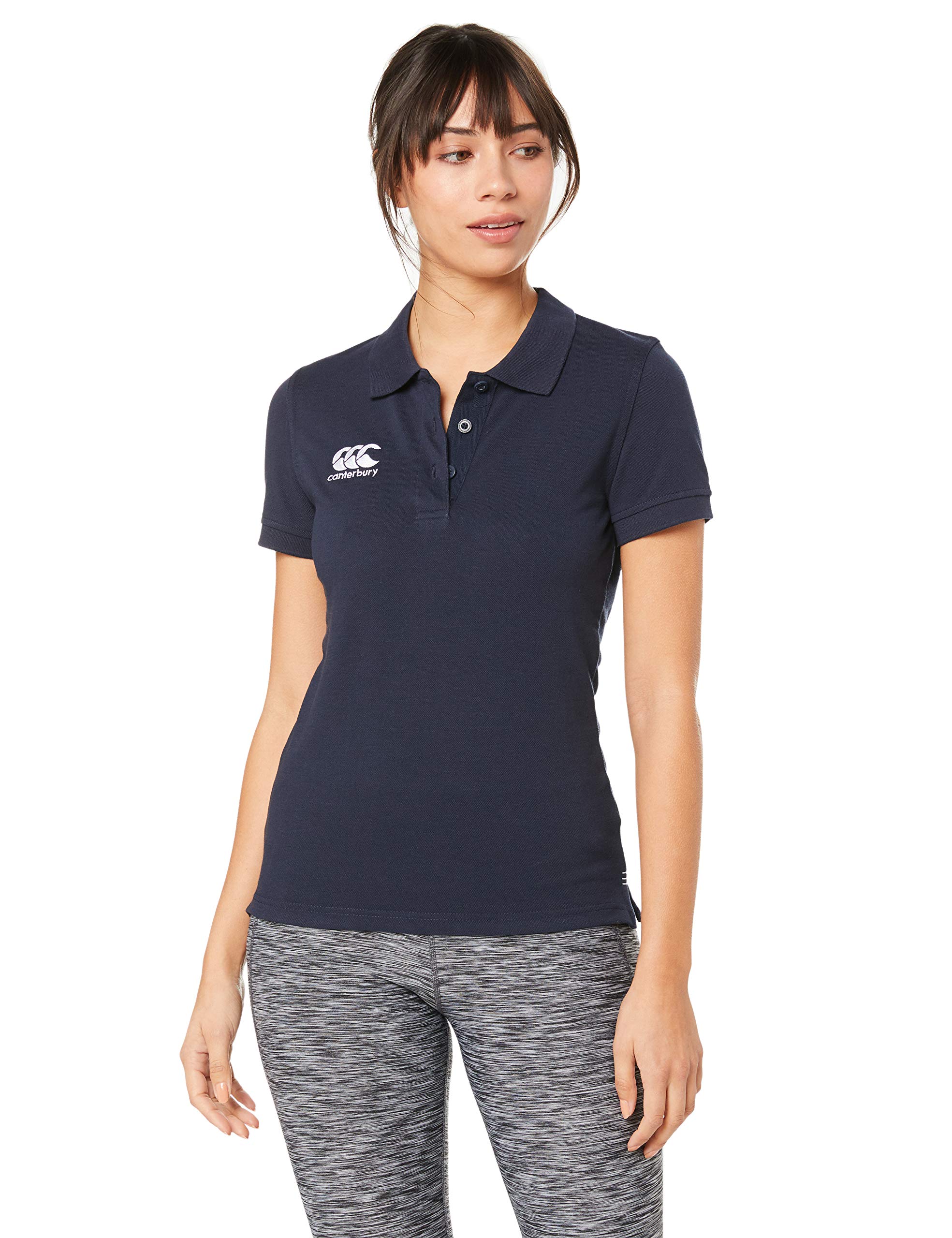 Canterbury Women's Waimak Cotton Polo Shirt | Rugby Shirt | Casual Polo Shirt, Navy, 10