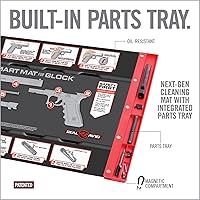 Vista 4 de Real Avid Alfombrillas de limpieza inteligentes para pistolas, resistentes al aceite, 19 x 16 pulgadas, con bandeja de piezas magnéticas y guías