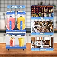 Vista 8 de Máquina comercial de granizado - 1000 W 30L Tanques Slush Maker Machine 304 Acero inoxidable Comercial Margarita Máquinas Enfriamiento eficiente