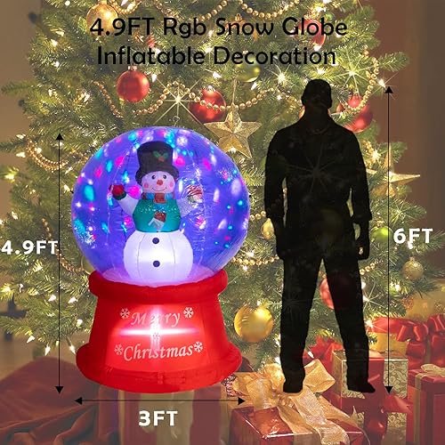 Miniatura 3 de Afirst Arco inflable de Navidad de 8.9 pies para exteriores, Papá Noel, decoraciones de patio con luces LED, inflables de Navidad para vacaciones,